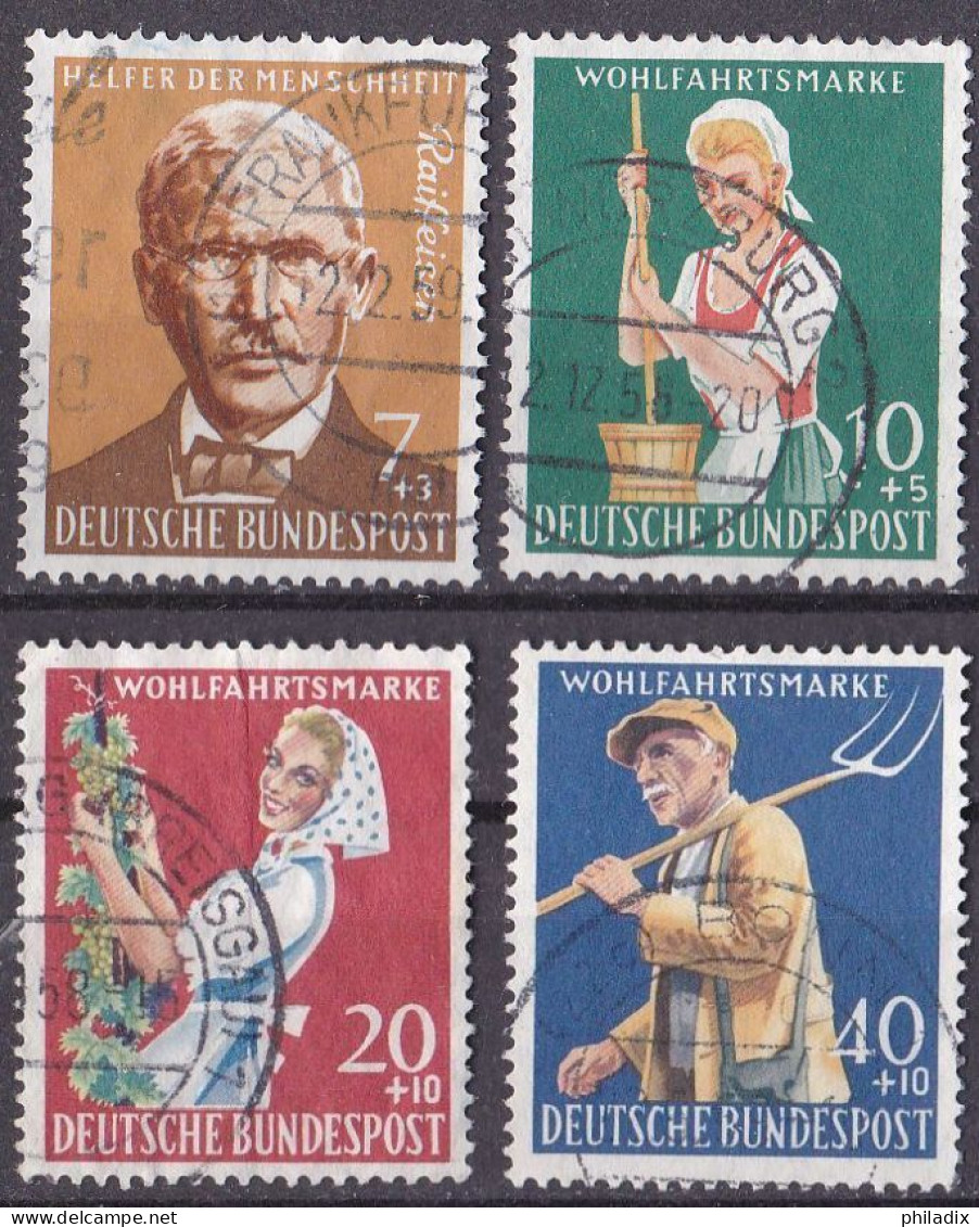 (297-300) BRD 1958 Wohlfahrt: Landwirtschaft O/used (A5-7) - Oblitérés