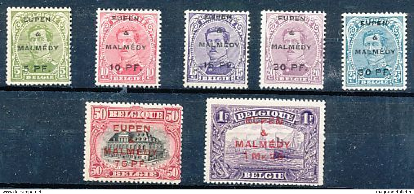 TIMBRE  ZEGEL STAMP  BELGIQUE OCCUPATION EUPEN & MALMEDY OC 55-61  XX - Guerra '40-'45 (Storia Postale)