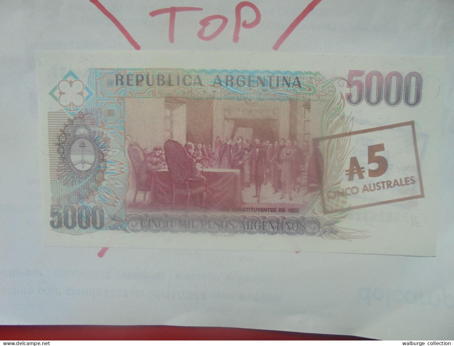 ARGENTINE 5 AUSTRALES 1985 Neuf (B.33) - Argentinien