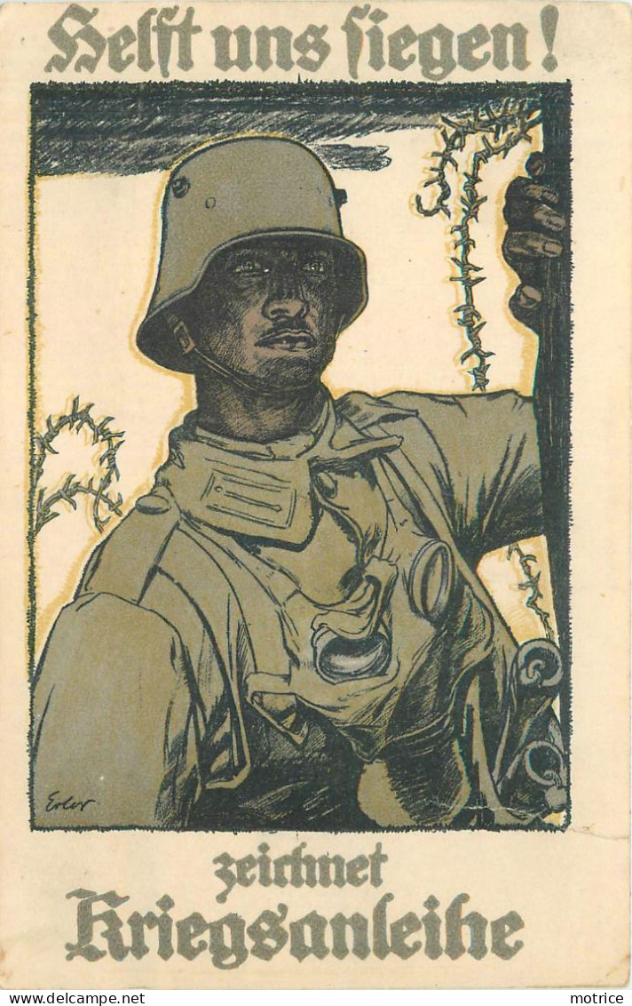 CARTE PARTRIOTIQUE ALLEMANDE (illustrée) - Helft Uns Fiegen Zeichnet Kriegsanleihe. - Patriotiques