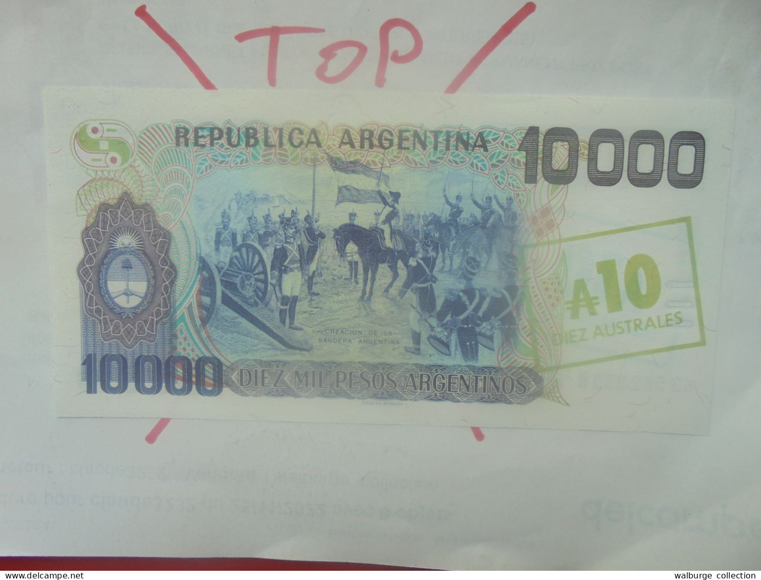 ARGENTINE 10 AUSTRALES 1985 Neuf (B.33) - Argentinië