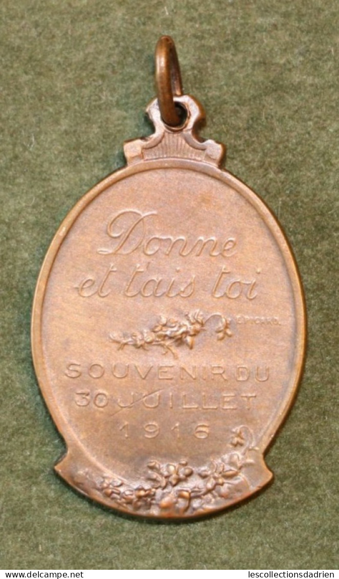 Médaille Belge L'assistance Discrete 1916 Guerre 14-18  - Belgian Medal WWI Médaillette Journée Devreese - Bélgica