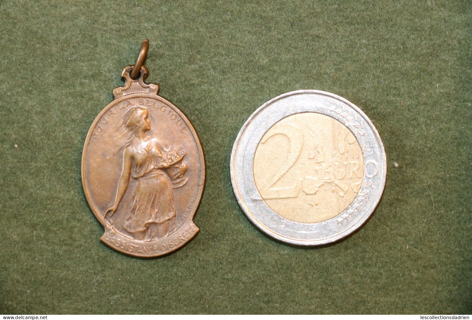 Médaille Belge L'assistance Discrete 1916 Guerre 14-18  - Belgian Medal WWI Médaillette Journée Devreese - Bélgica