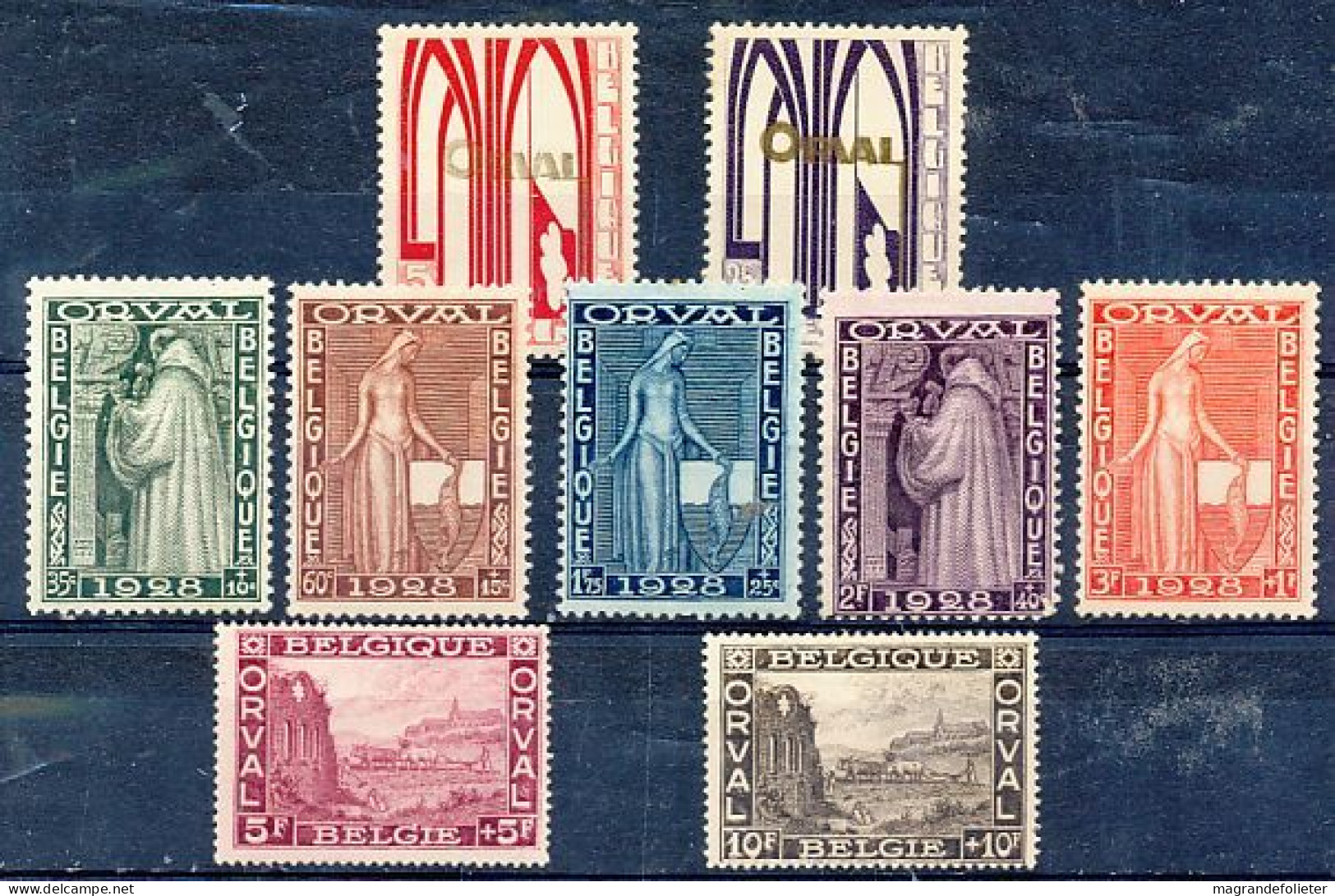 TIMBRE  ZEGEL STAMP  BELGIQUE PREMIERE ORVAL 258-266  X - Neufs