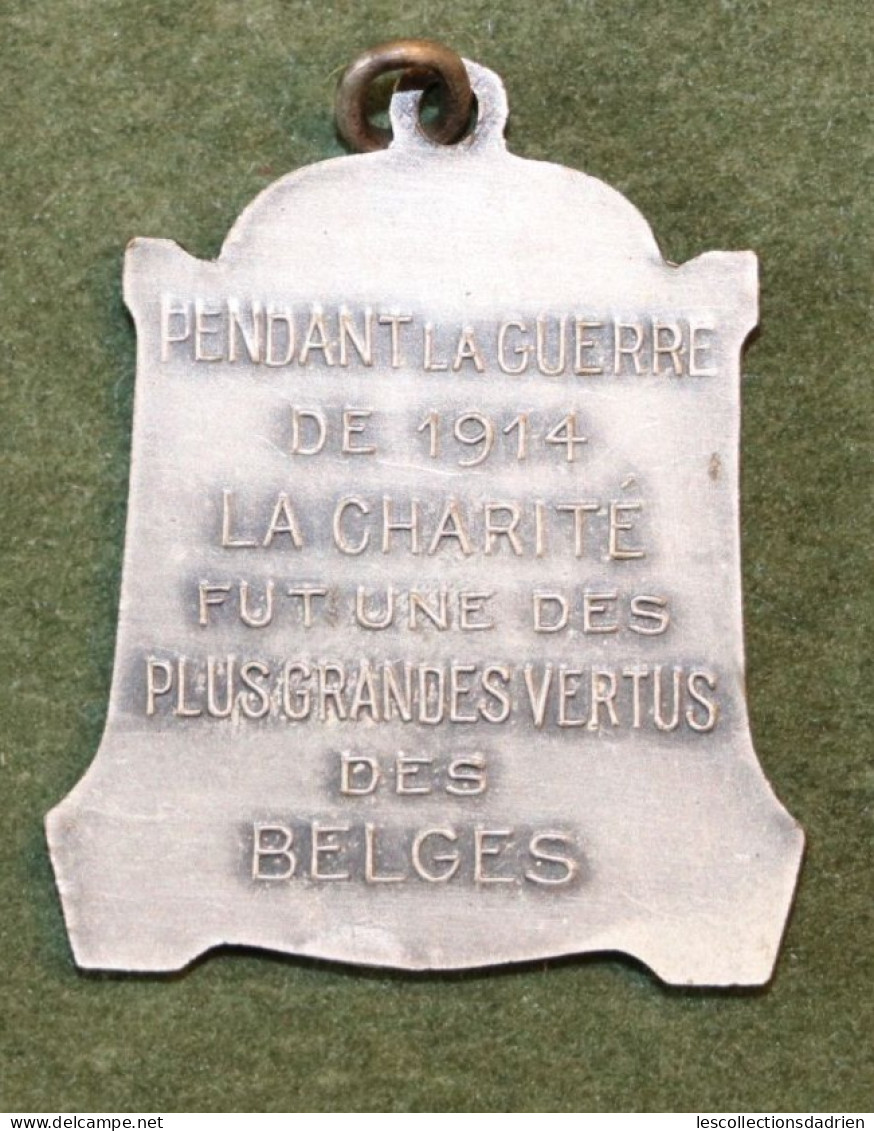 Médaille Belge Charité Des Belges  Guerre 14-18  - Belgian Medal WWI Médaillette Journée - Belgio