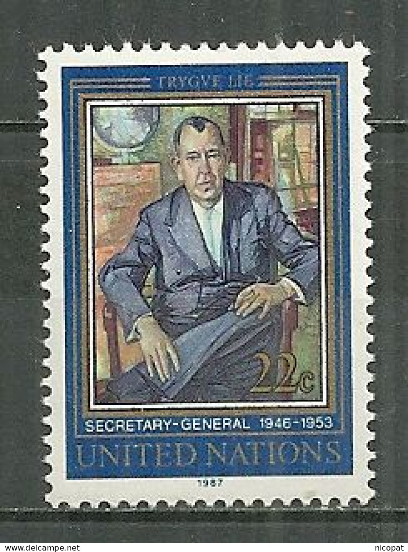 ONU NEW YORK MNH ** 487 Trygie Lie Secrétaire Général De L'ONU De 1946 à 1953 - Ongebruikt