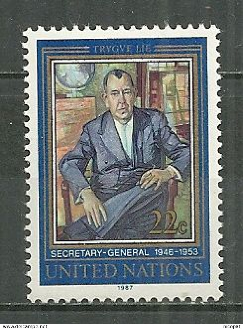 ONU NEW YORK MNH ** 487 Trygie Lie Secrétaire Général De L'ONU De 1946 à 1953 - Unused Stamps