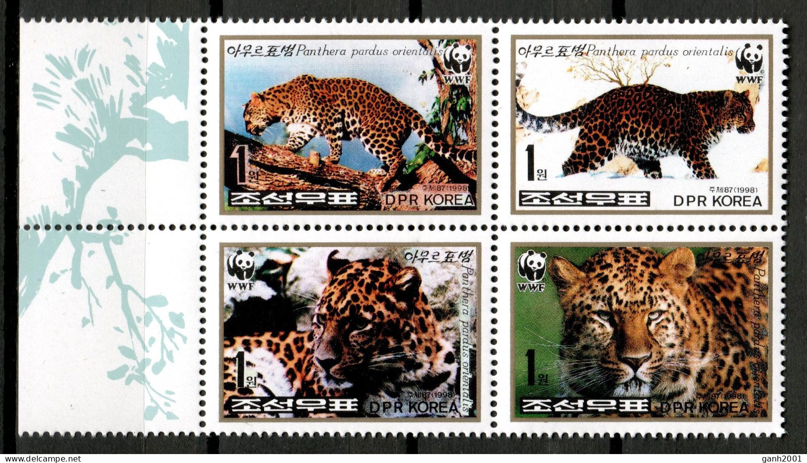 Korea 1998 Corea / Feline Leopard Big Cats WWF MNH Felinos Leopardo Säugetiere  / Hw89  37-35 - Roofkatten