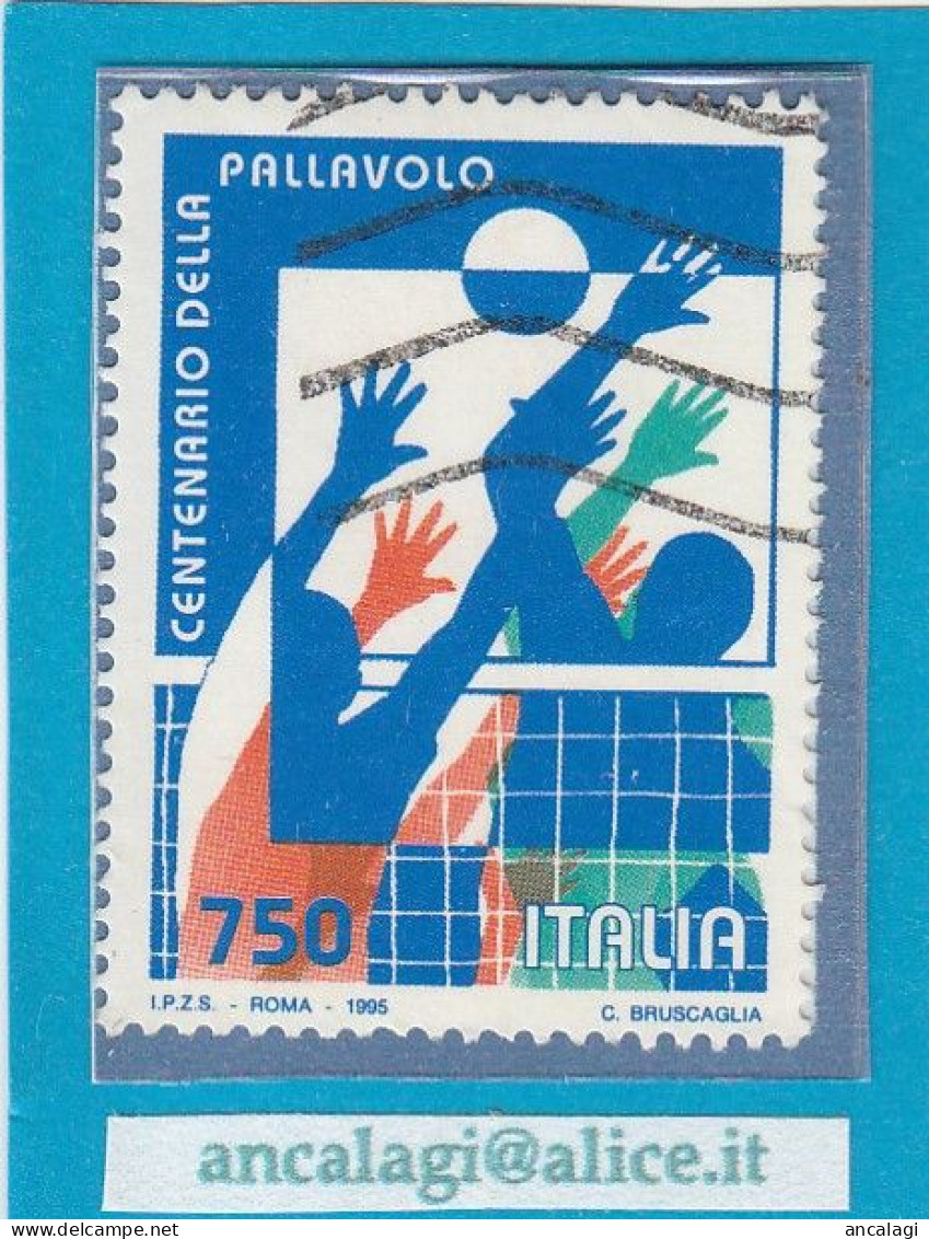 USATI ITALIA 1995 - Ref.0721 "CENTENARIO DELLA PALLAVOLO" 1 Val. - - 1991-00: Usati