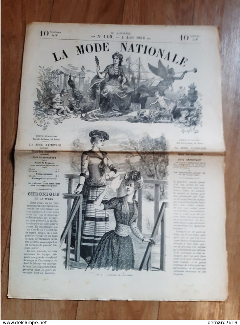 Revue -  La Mode Nationale  -  Annee 1888  - N° 119 - Revues Anciennes - Avant 1900