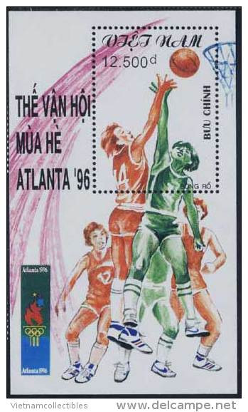 Vietnam Viet Nam MNH Perf Souvenir Sheet 1995 : Summer Olympic Games / Basketball (Ms704B) - Viêt-Nam