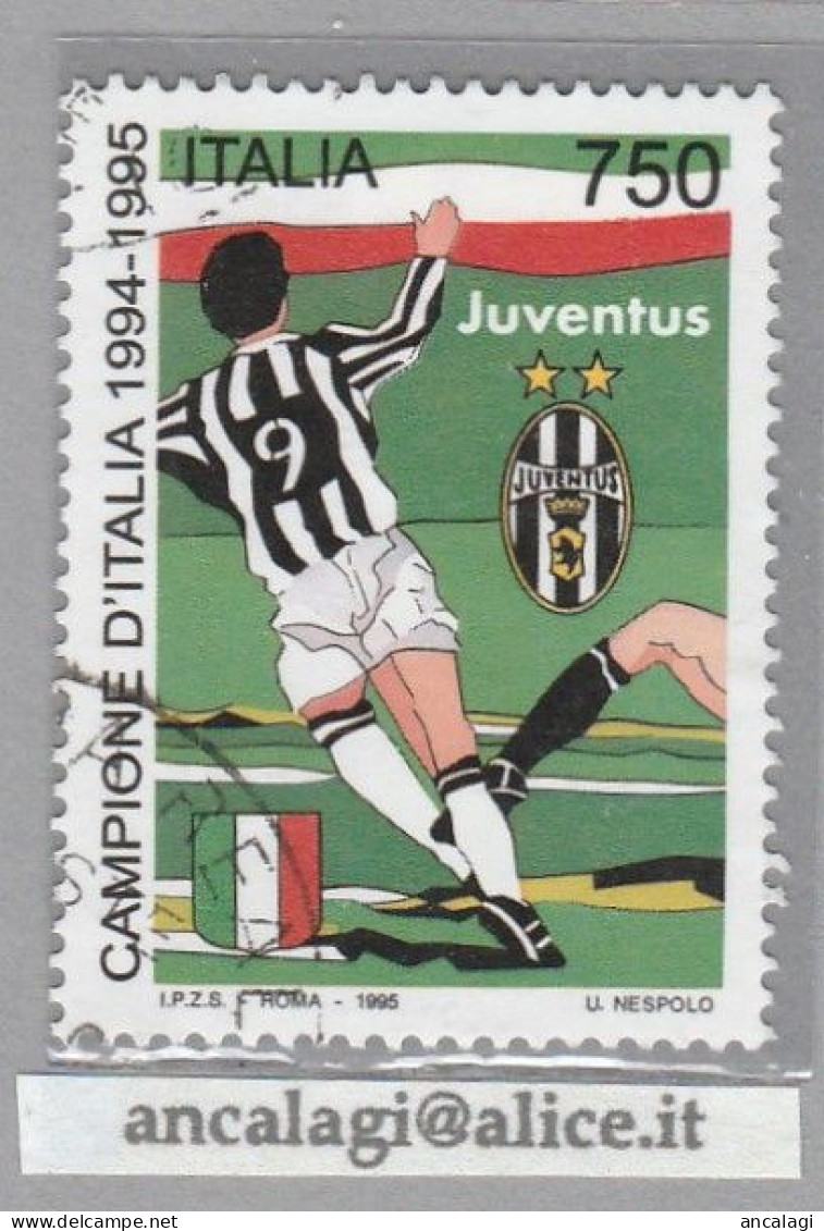 USATI ITALIA 1995 - Ref.0722A "JUVENTUS CAMPIONE D'ITALIA" 1 Val. - - 1991-00: Used