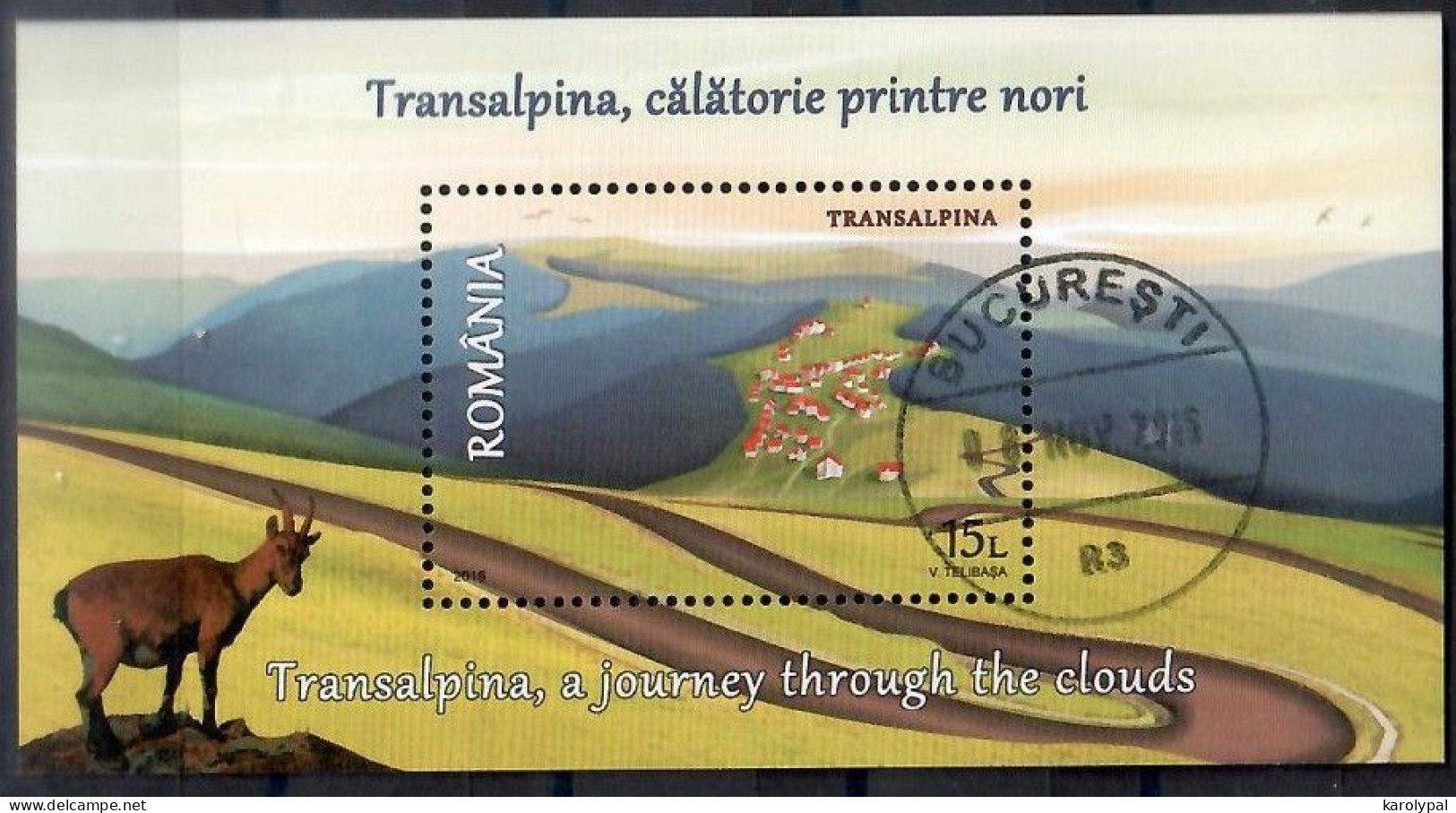 Romania, 2016 CTO, Mi. Bl. Nr. 677                Transalpina, A Journey Through The Clouds - Usati