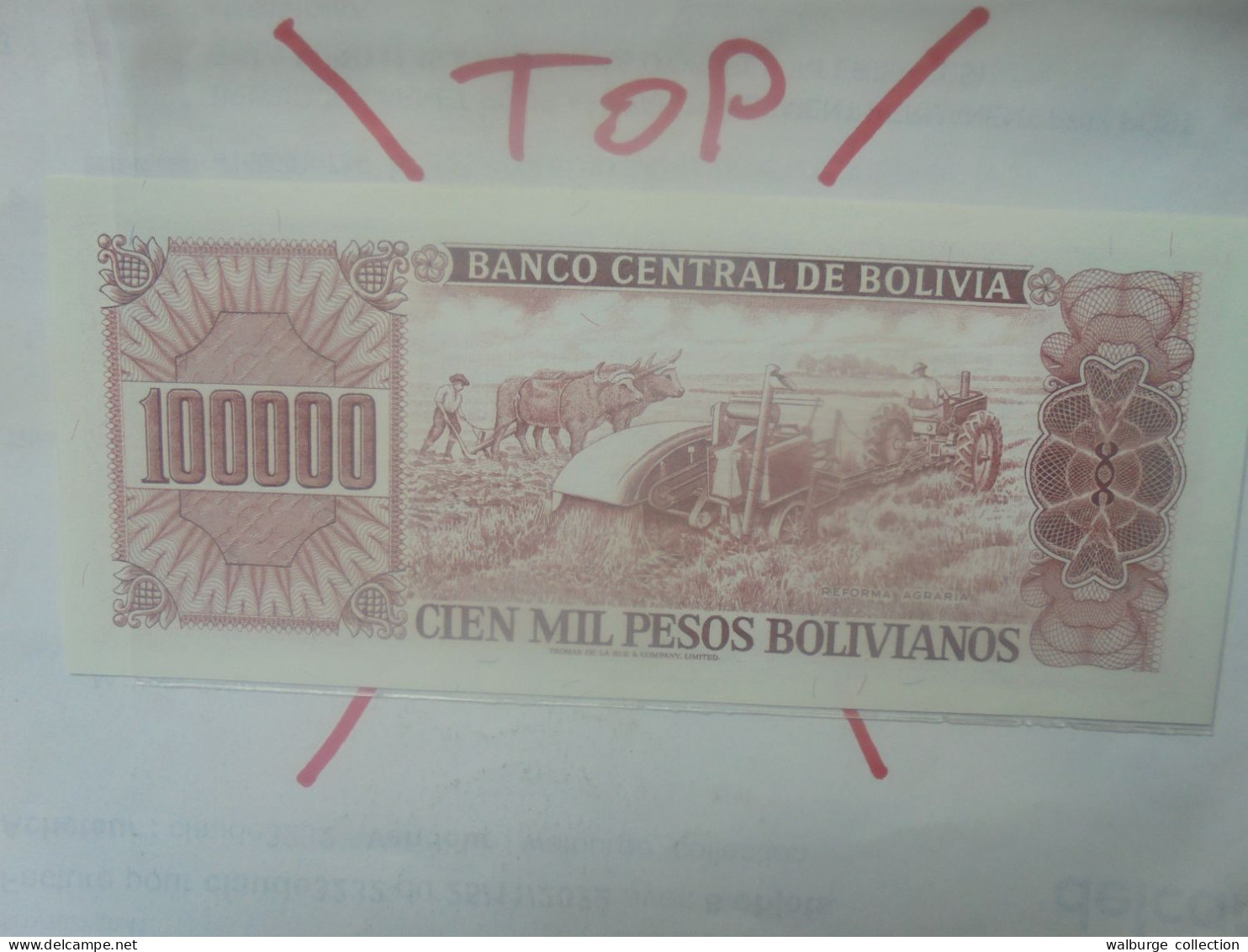 BOLIVIE 100.000 PESOS BOLIVIANOS 1984 Neuf (B.33) - Bolivien