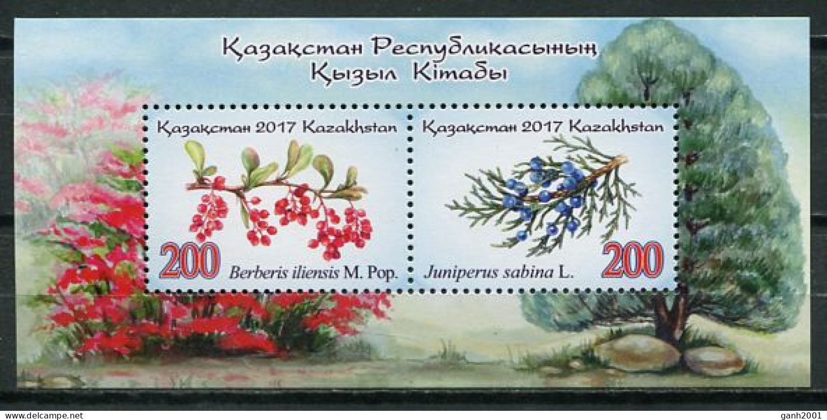 Kazakhstan 2017 / Plants MNH Plantas Plantes Pflanzen / Cu7828  27-15 - Andere & Zonder Classificatie