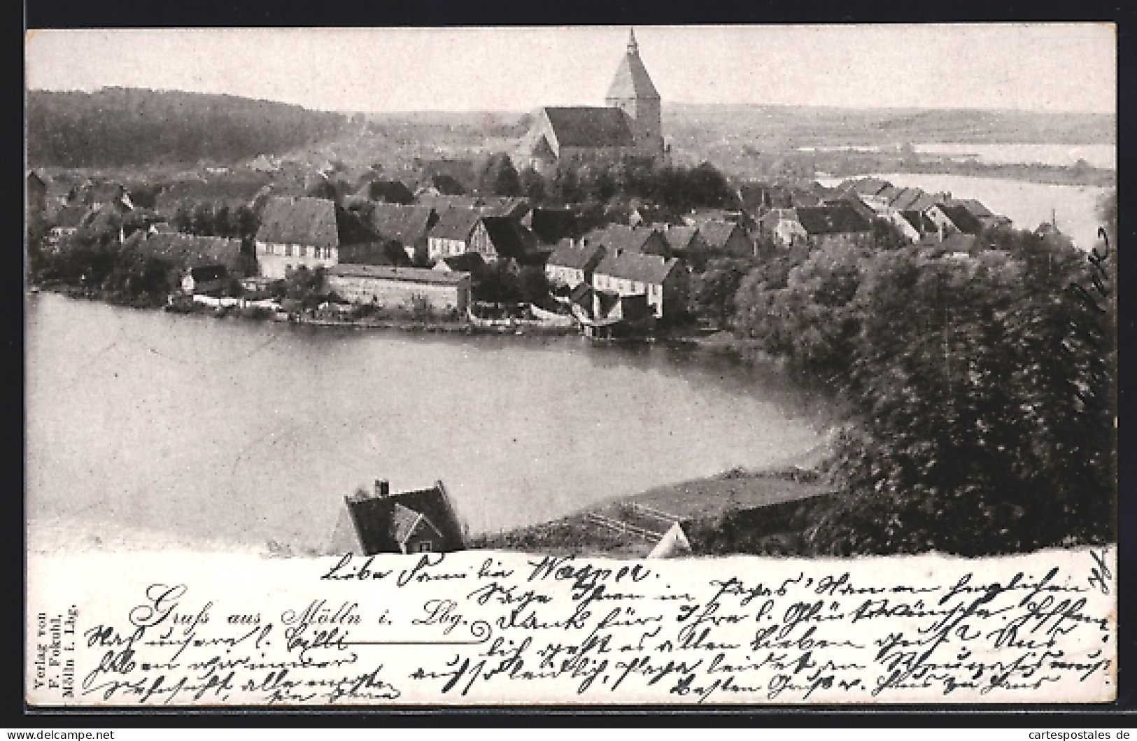 AK Mölln /Lbg., Ortsansicht Aus Der Vogelschau  - Moelln