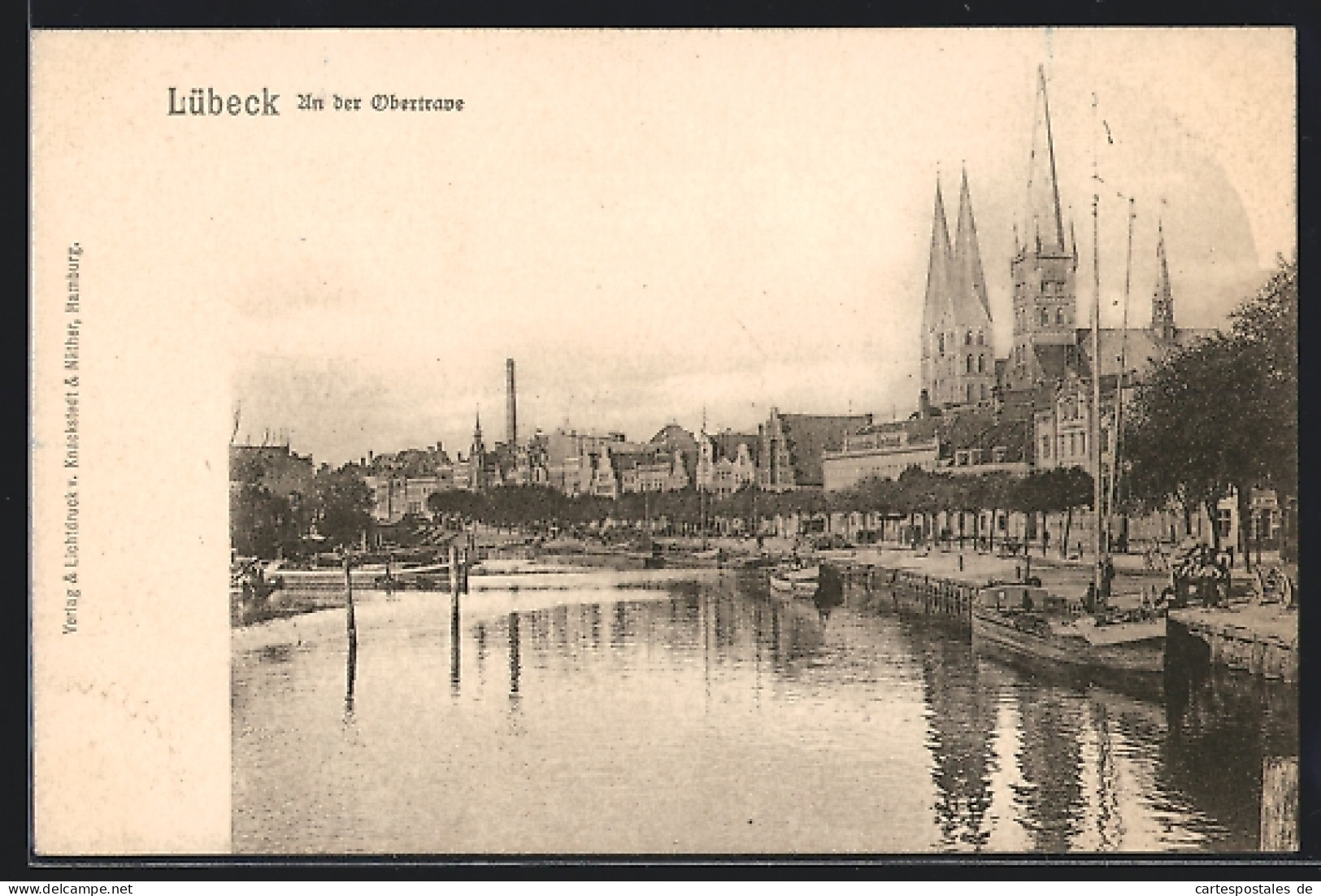 AK Lübeck, Uferpartie An Der Obertrave  - Luebeck