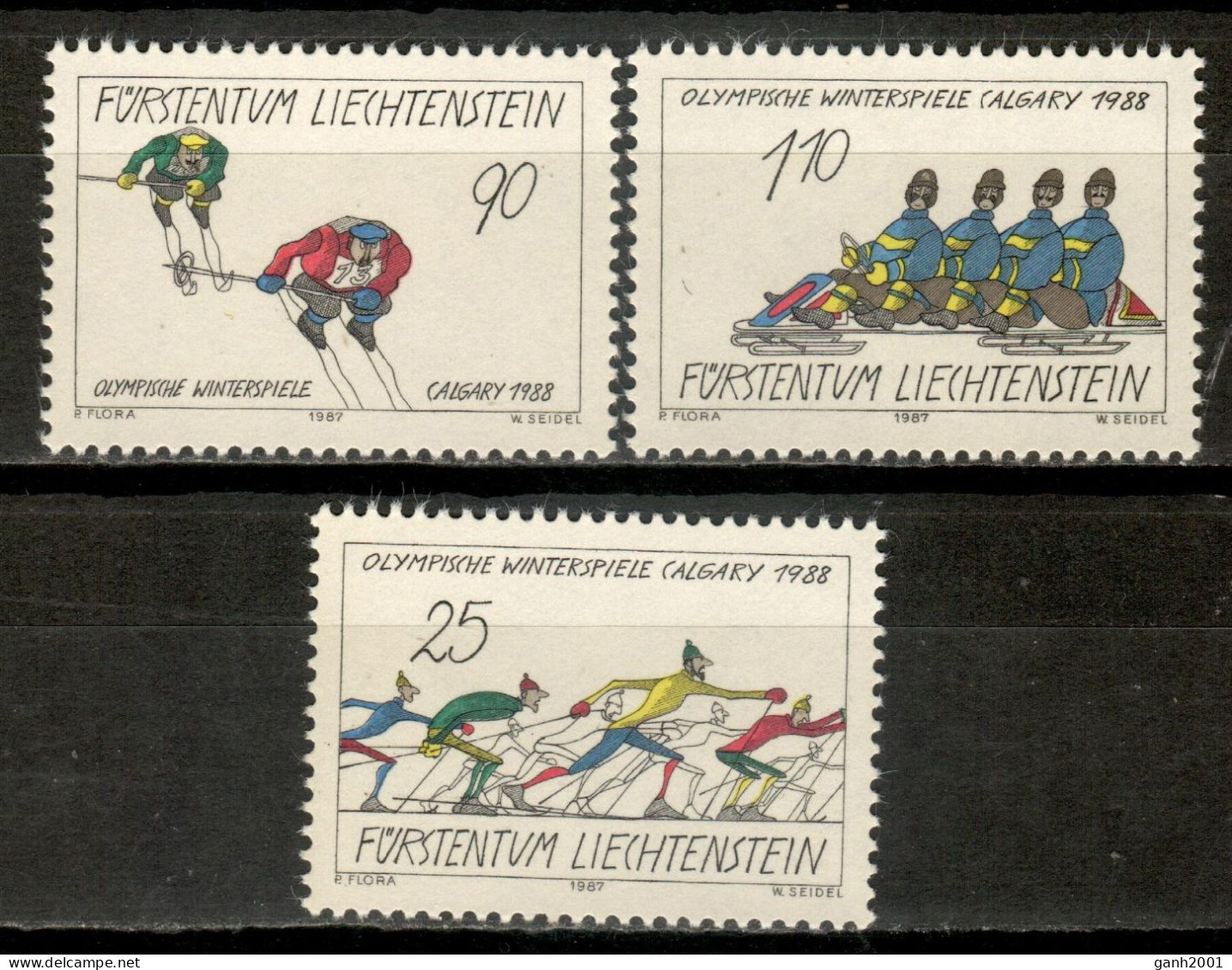 Liechtenstein 1987 / Winter Olympic Games Calgary 1988 MNH Juegos Olímpicos Invierno Olympische Spiele / Lb02  27-16 - Hiver 1988: Calgary
