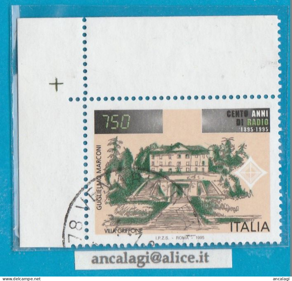 USATI ITALIA 1995 - Ref.0723 "GUGLIELMO MARCONI" 1 Val. Ad Angolo - - 1991-00: Used