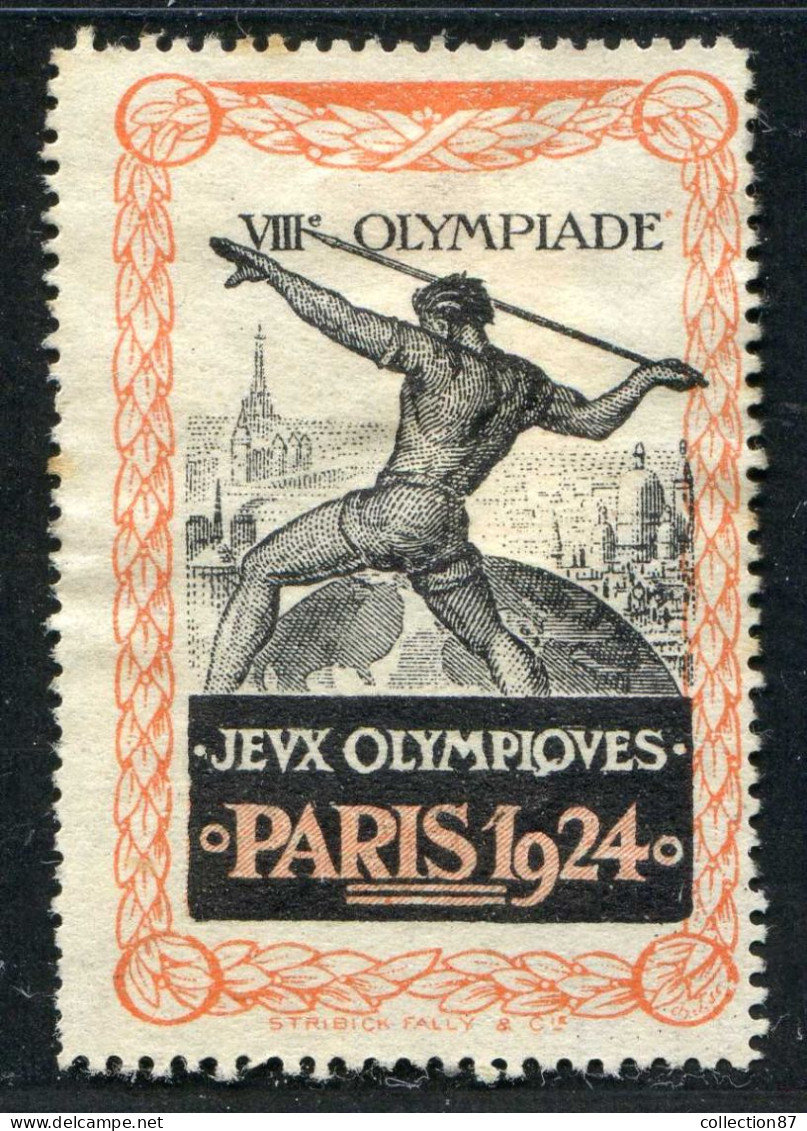 REF 090 > VIGNETTE JEUX OLYMPIQUES PARIS 1924 - Estate 1924: Paris