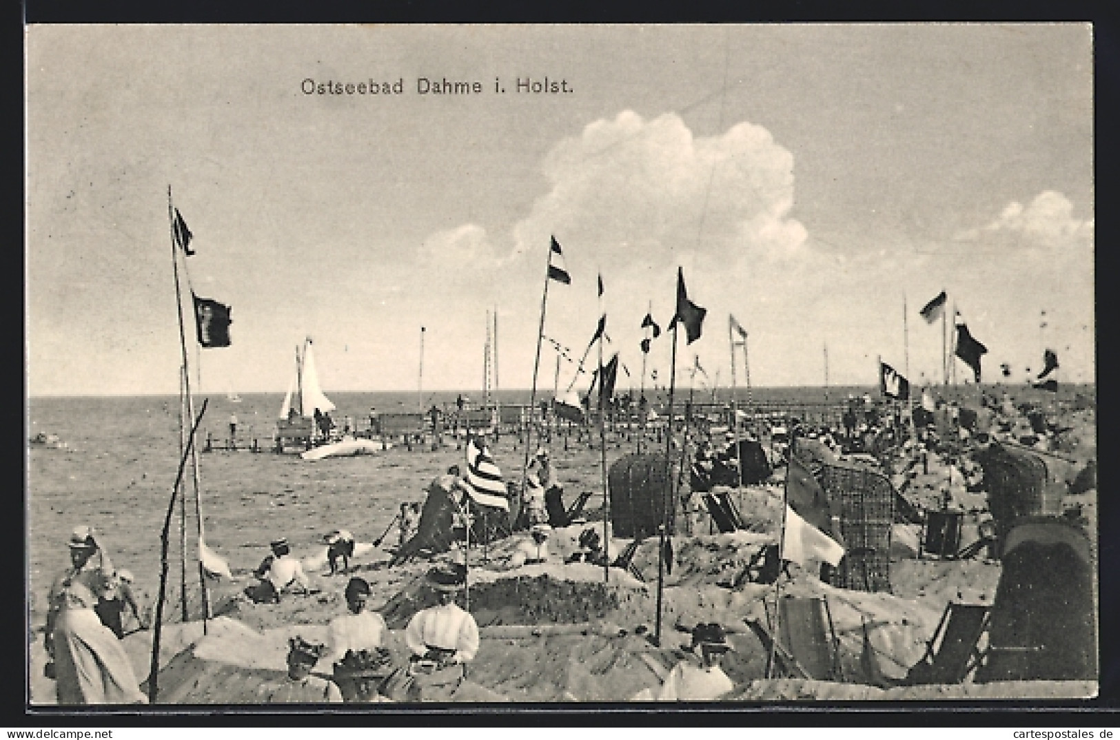 AK Dahme I. Holst., Lustiges Treiben Am Strand  - Dahme