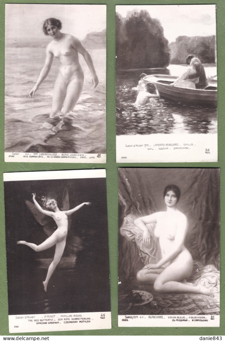 Lot De 20 CPA SALON DE PARIS - Diverses Années - Quelques Nus Féminins - Toutes Les Cartes Sont Scannées (I) - 5 - 99 Cartoline