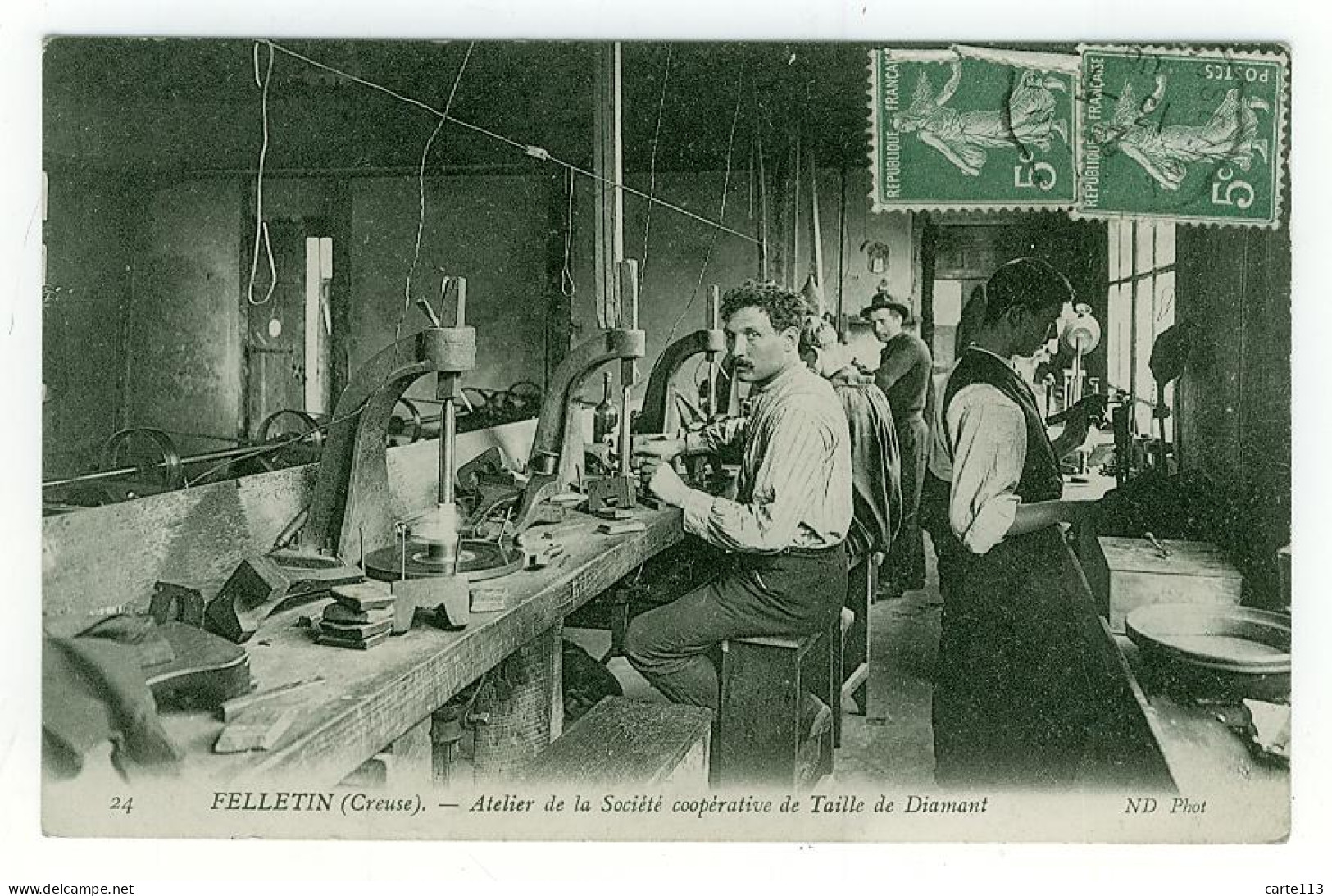 23 - T4897CPA - FELLETIN - Atelier De La Sté Coopérative De Taille De Diamants - Parfait état - CREUSE - Felletin