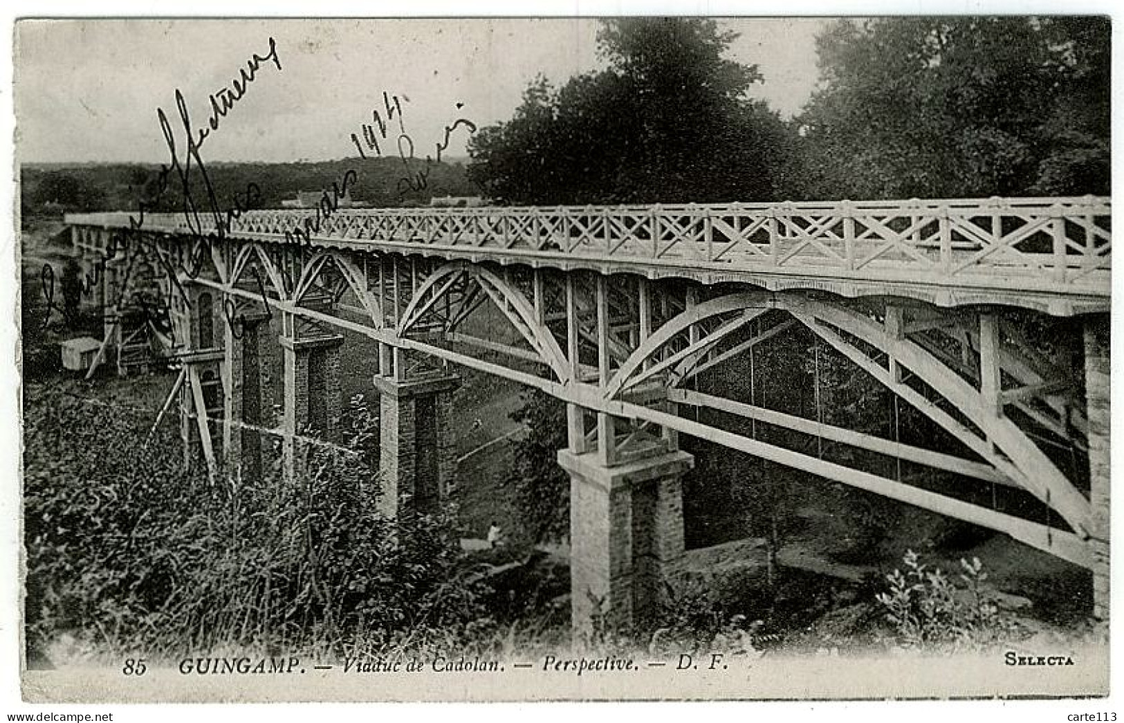 22 - B7136CPA - GUINGAMP - Viaduc De CADOLAN - Perspective - Bon état - COTES-D'ARMOR - Guingamp