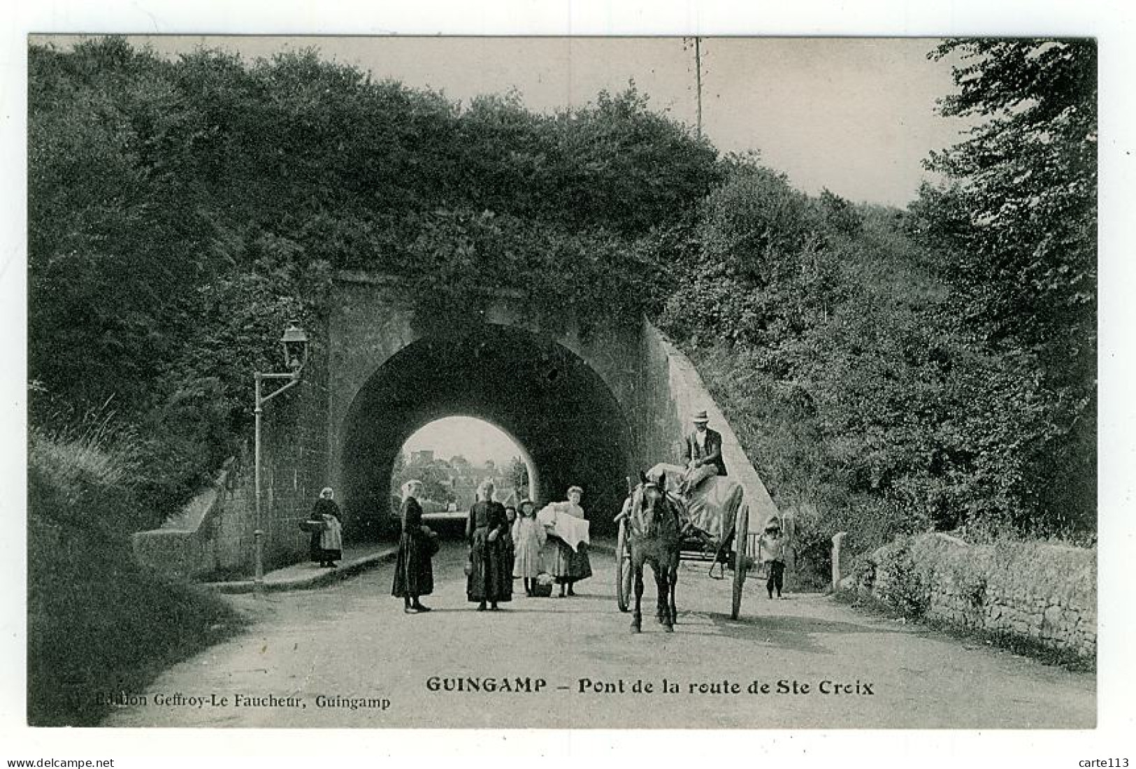 22 - B7137CPA - GUINGAMP - Pont De La Route De Sainte Croix - Parfait état - COTES-D'ARMOR - Guingamp