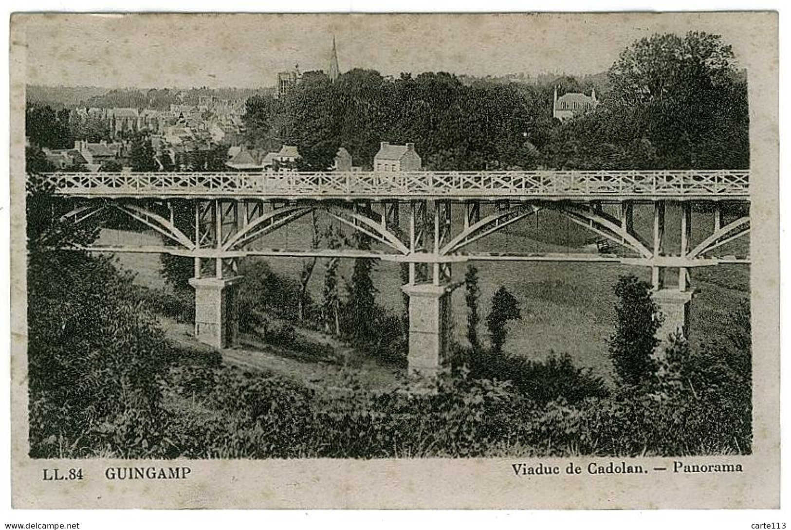 22 - B7135CPA - GUINGAMP - Viaduc De CADOLAN - Panorama - Assez Bon état - COTES-D'ARMOR - Guingamp