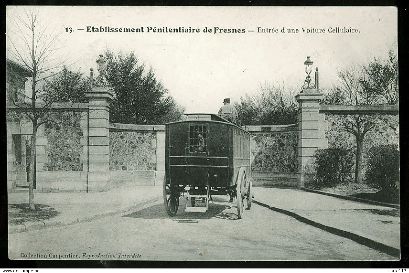 94 - T2528CPA - FRESNES - Ets Pénitentiaire - Entrée D'une Voiture Cellulaire - Très Bon état - VAL-DE-MARNE - Fresnes