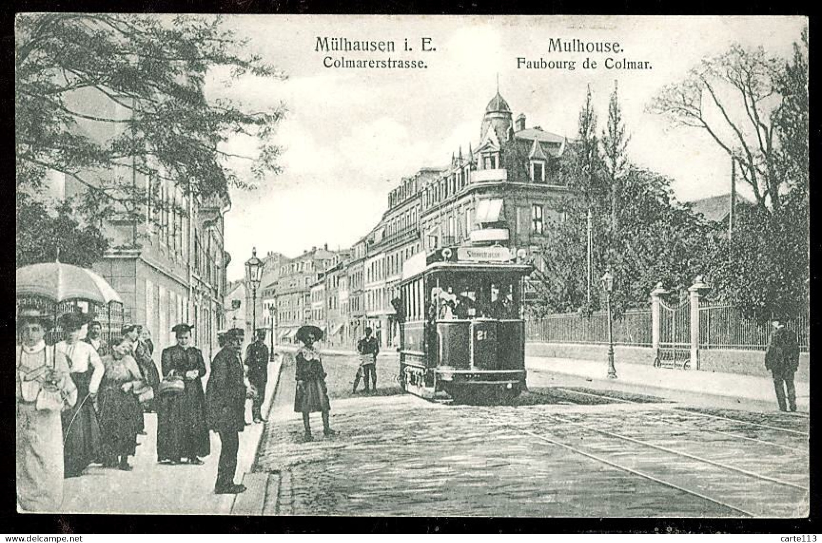 68 - T1693CPA - MULHOUSE - Faubourg De Colmar (tramway No 21) - Parfait état - HAUT-RHIN - Mulhouse