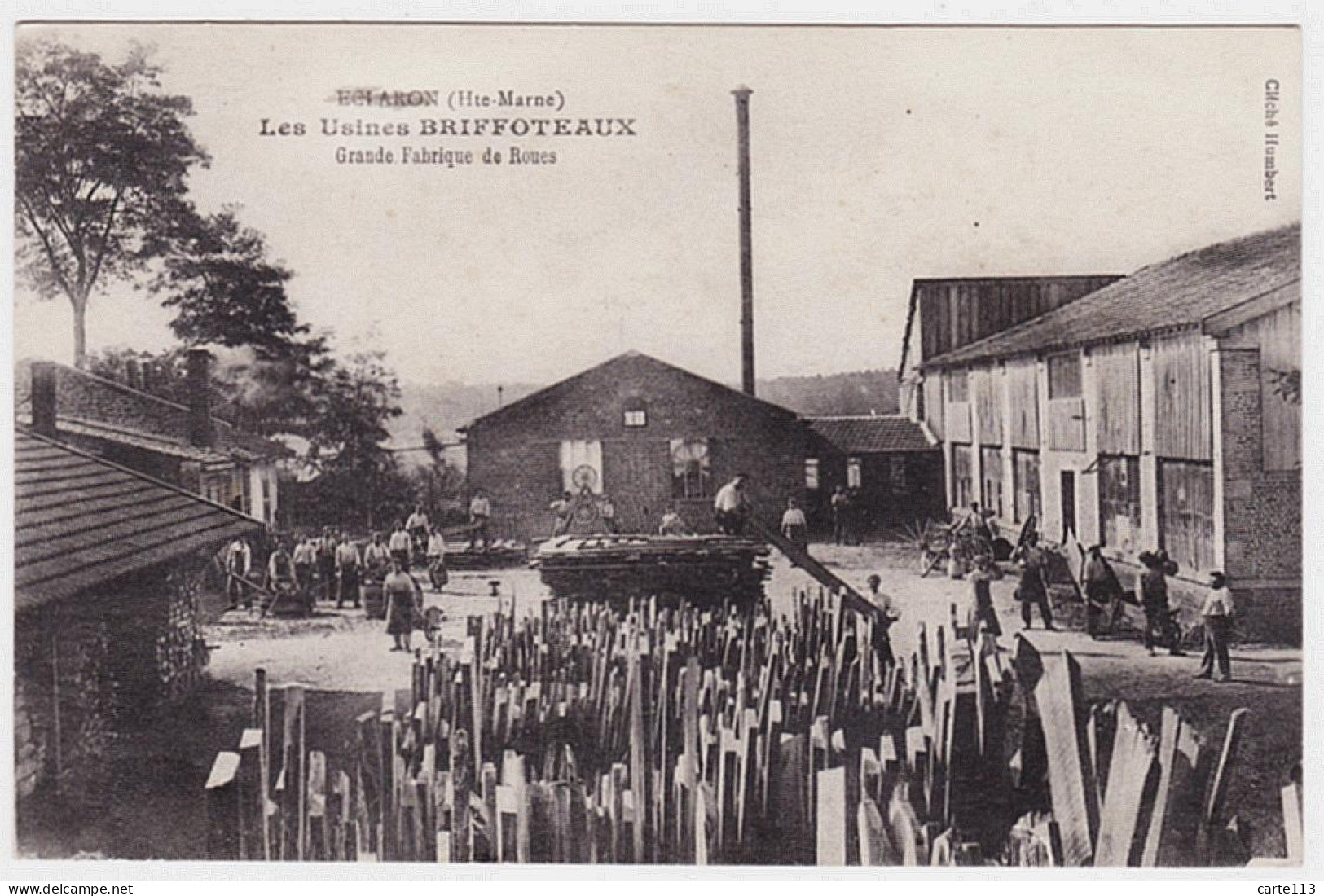 52 - T1029CPA - ECLARON - Les Usines Briffoteaux - Grande Fabrique De Roues - Parfait état - HAUTE MARNE - Eclaron Braucourt Sainte Liviere