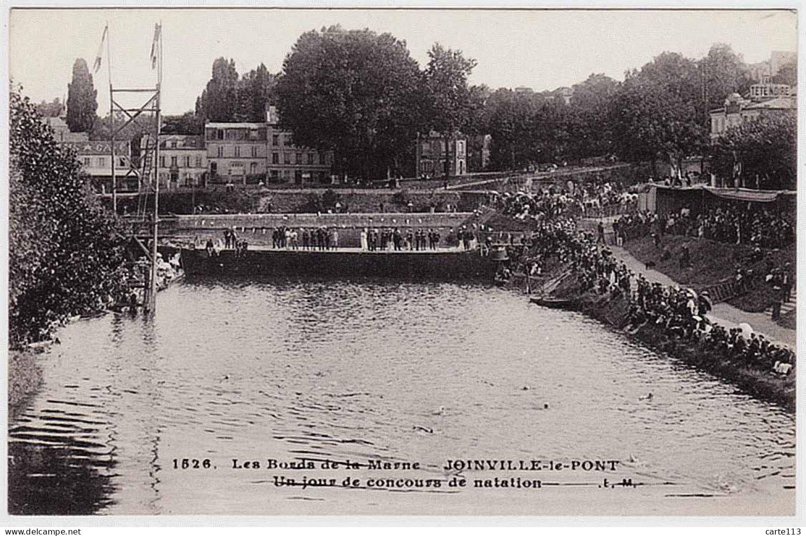 94 - B706CPA - JOINVILLE LE PONT - 1526 - Un Jour De Concours De Natation - Parfait état - VAL-DE-MARNE - Joinville Le Pont