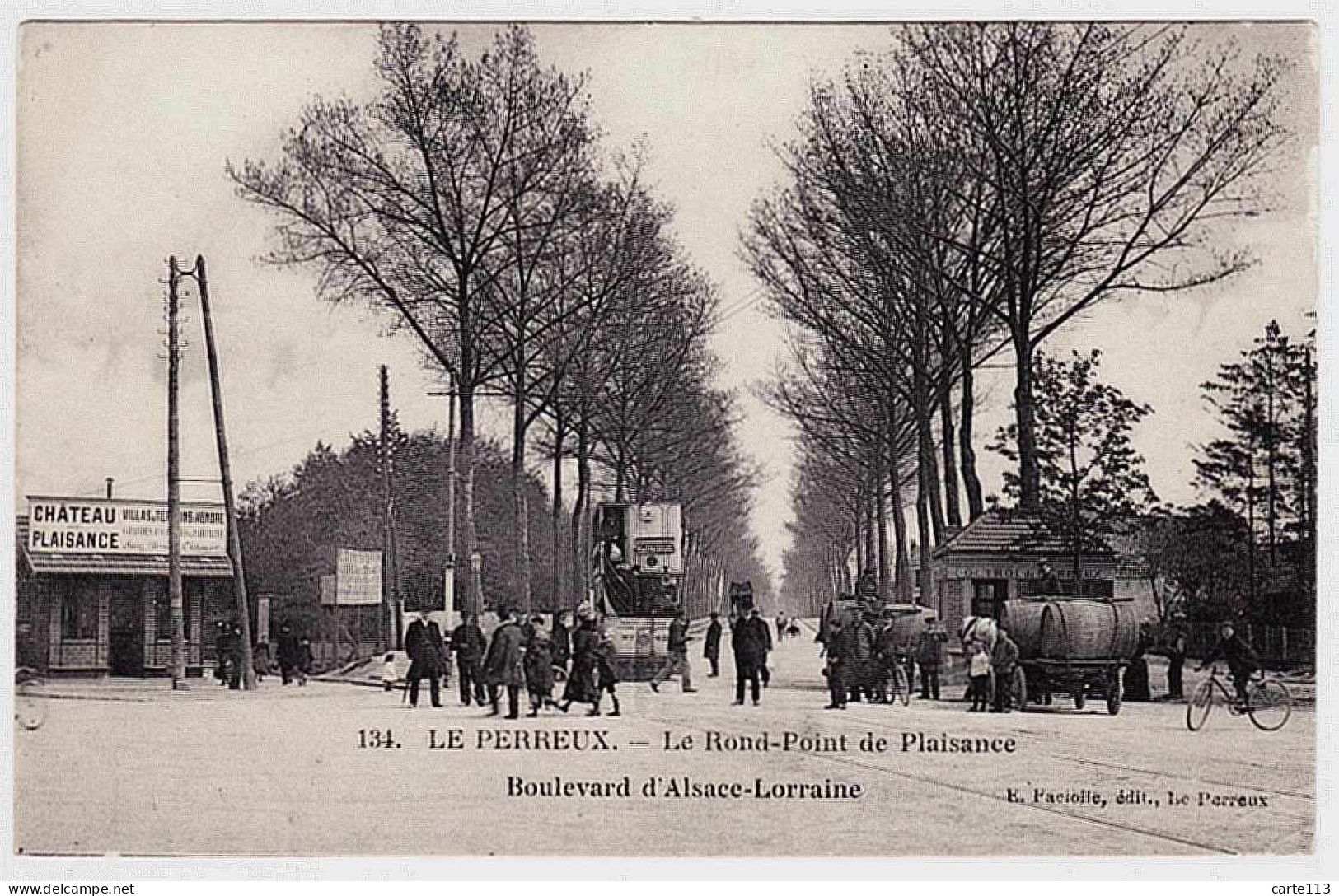 94 - B707CPA - LE PERREUX - 134 - Le Rond-point De Plaisance - Boulevard D'Alsace Lorraine - Parfait état - VAL-DE-MARNE - Le Perreux Sur Marne