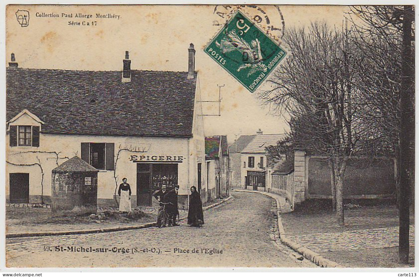 91 - B499CPA - SAINT MICHEL SUR ORGE - 49 - Place De L'Eglise - Bon état - ESSONNE - Saint Michel Sur Orge