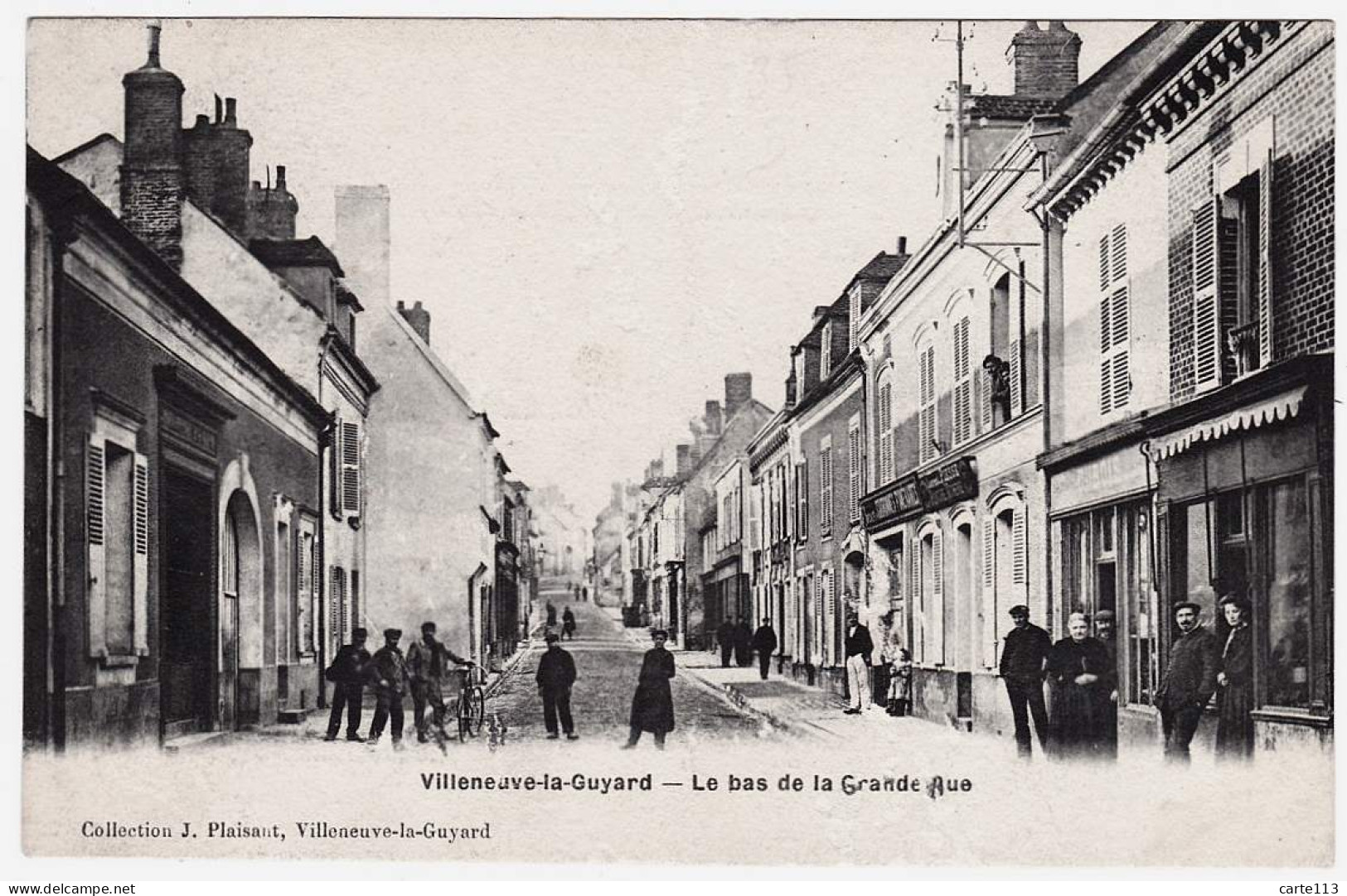 89 - B465CPA - VILLENEUVE LA GUYARD - Le Bas De La Grande Rue - Parfait état - YONNE - Villeneuve-la-Guyard