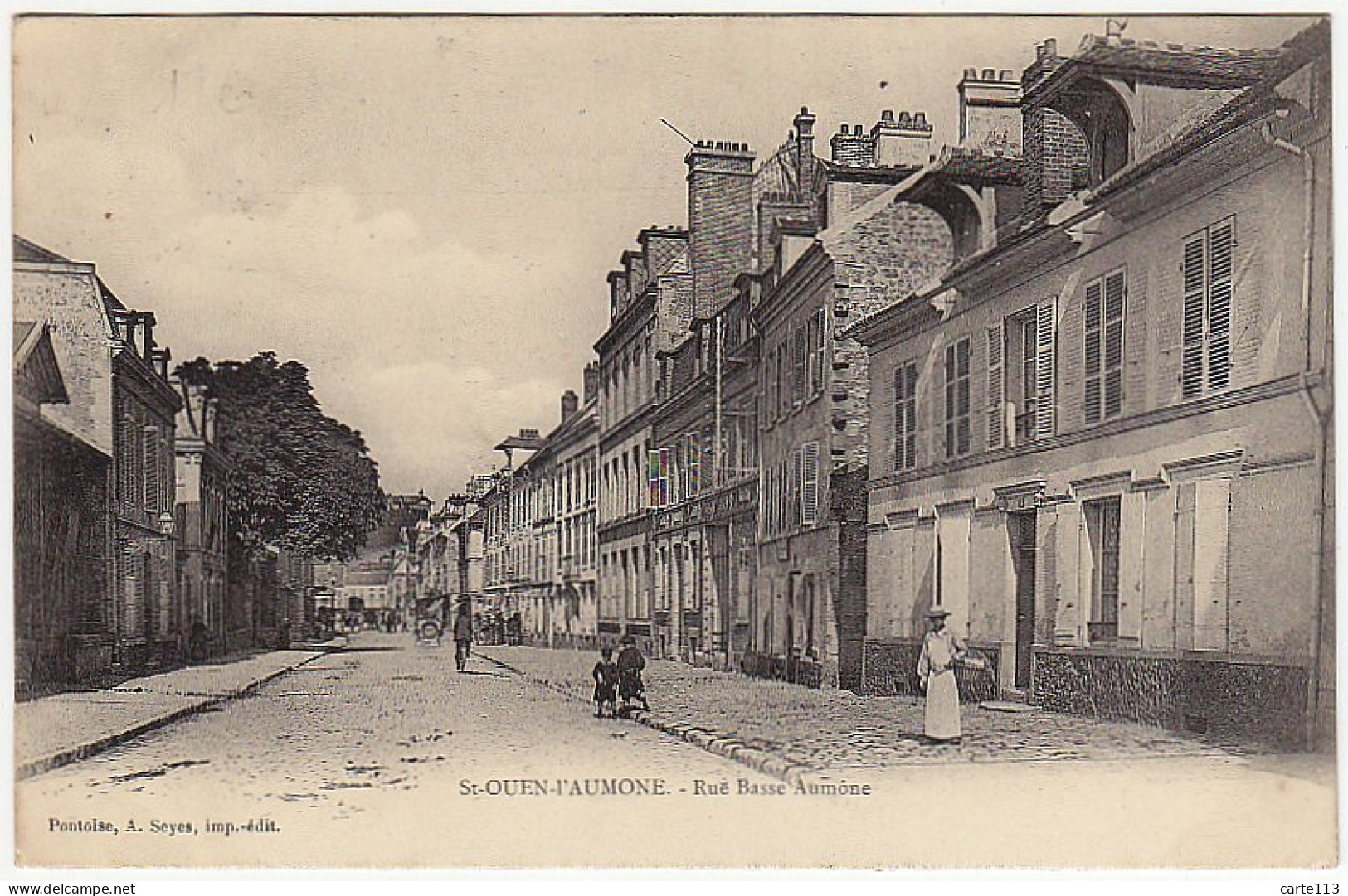 95 - B280CPA - SAINT OUEN L'AUMONE - Rue Basse Aumône - Parfait état - VAL-D'OISE - Saint-Ouen-l'Aumône