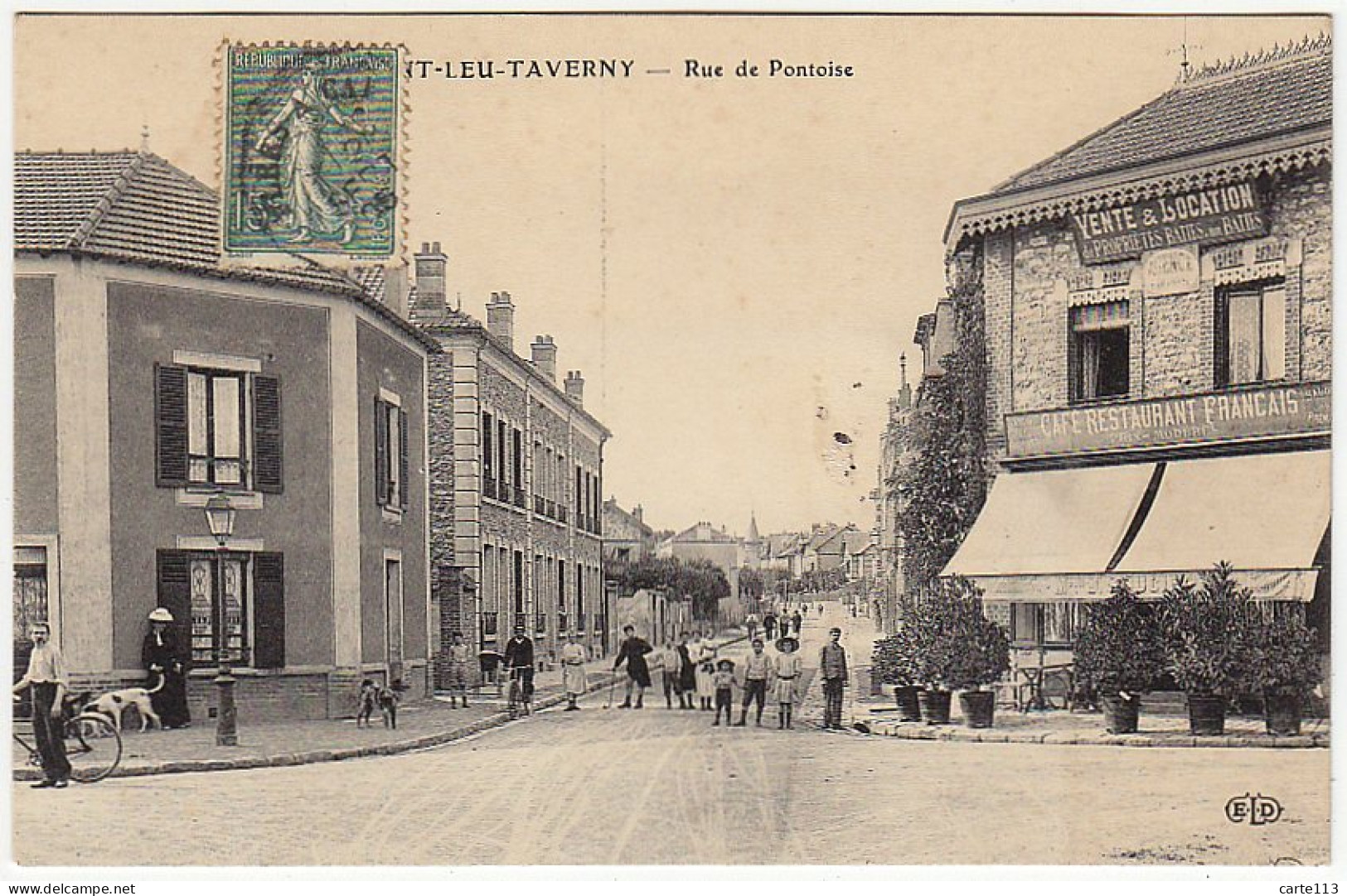 95 - B275CPA - SAINT ST LEU - Rue De Pontoise - Très Bon état - VAL-D'OISE - Saint Leu La Foret