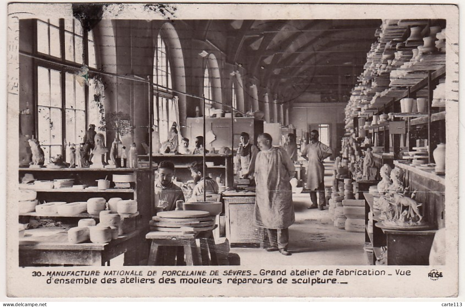 92 - B13323CPA - SEVRES - Ateliers Des Mouleurs Répareurs De Sculptures - Manufacture Nationale - Bon état - HAUTS-DE-SE - Sevres