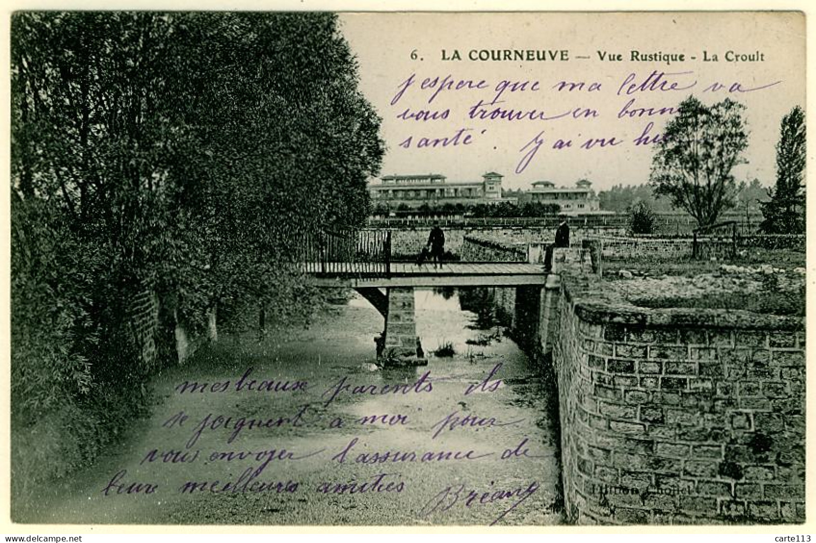 93 - B12929CPA - LA COURNEUVE - La Croult - Vue Rustique - Parfait état - SEINE-SAINT-DENIS - La Courneuve