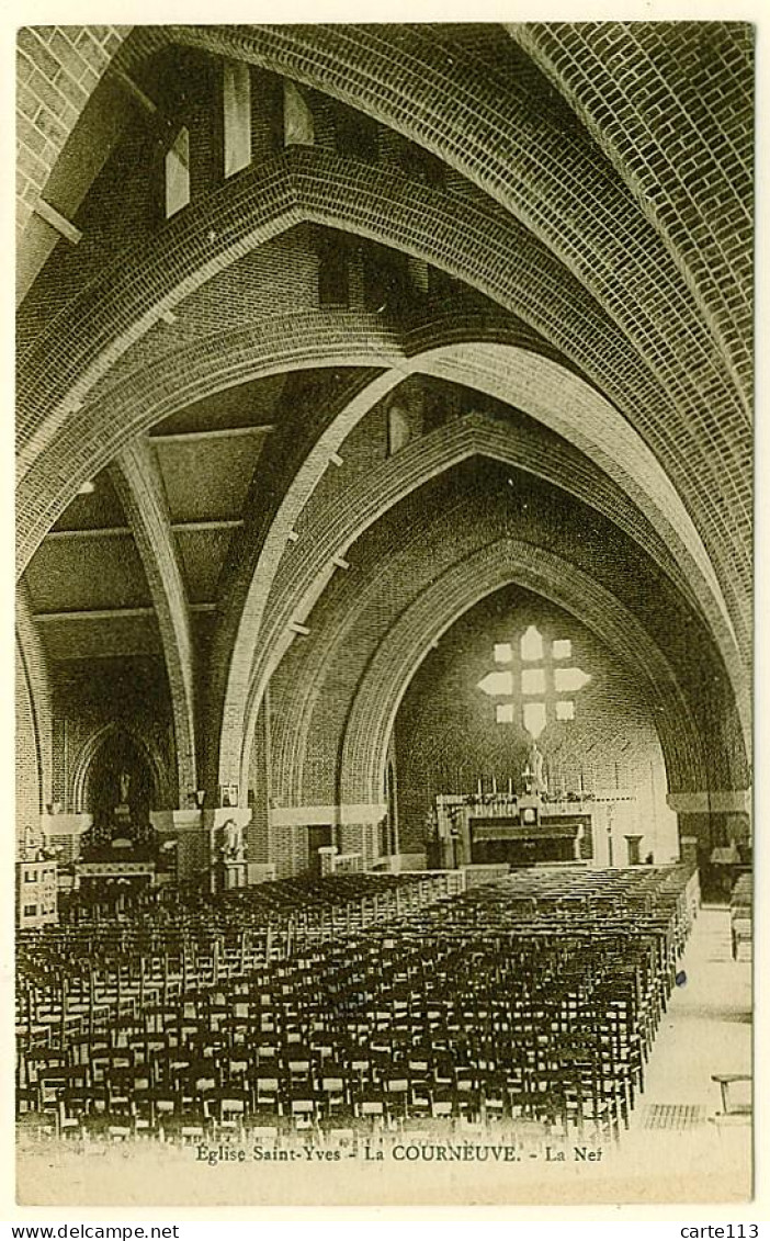 93 - B12930CPA - LA COURNEUVE - Eglise Saint Yves, La Nef - Parfait état - SEINE-SAINT-DENIS - La Courneuve