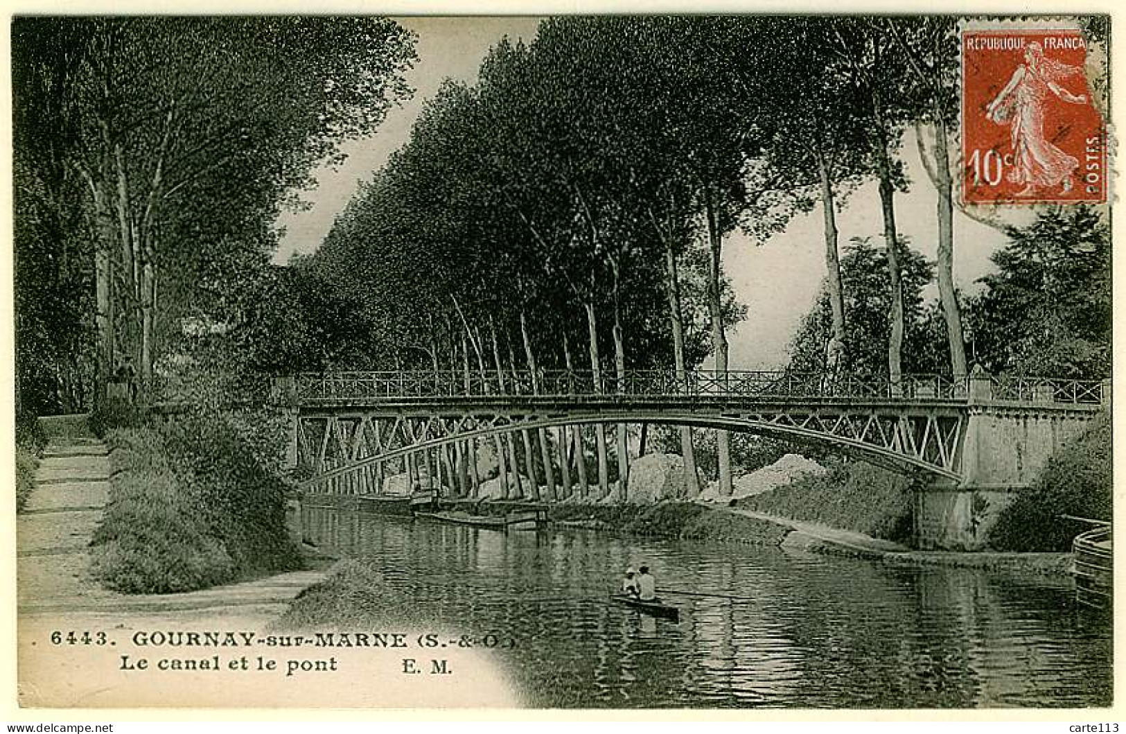 93 - B12939CPA - GOURNAY SUR MARNE - Le Canal Et Le Pont - Très Bon état - SEINE-SAINT-DENIS - Gournay Sur Marne