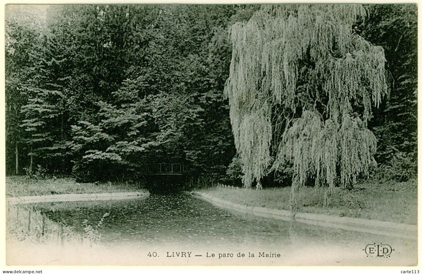 93 - B12933CPA - LIVRY GARGAN - Le Parc De La Mairie - Parfait état - SEINE-SAINT-DENIS - Livry Gargan