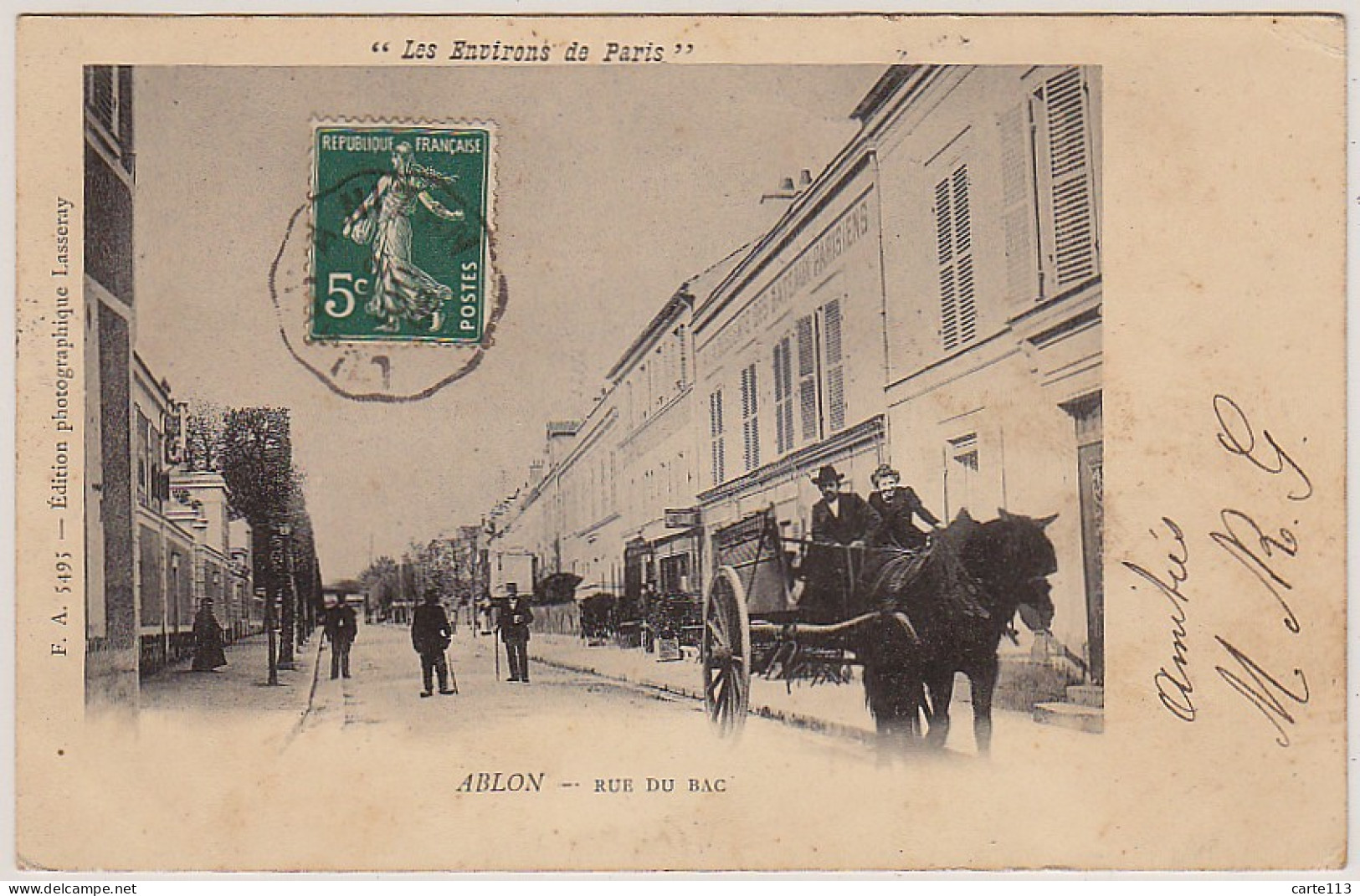 94 - B12806CPA - ABLON - Rue Du Bac - Carte Pionnière - Très Bon état - VAL-D'OISE - Ablon Sur Seine