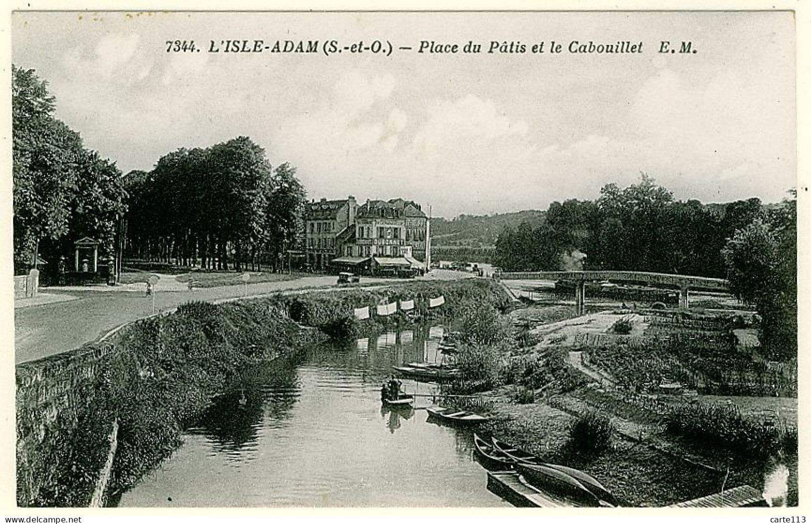 95 - B12515CPA - L'ISLE ADAM - Place Du Patis Et Le Cabouillet - Parfait état - VAL-D'OISE - L'Isle Adam