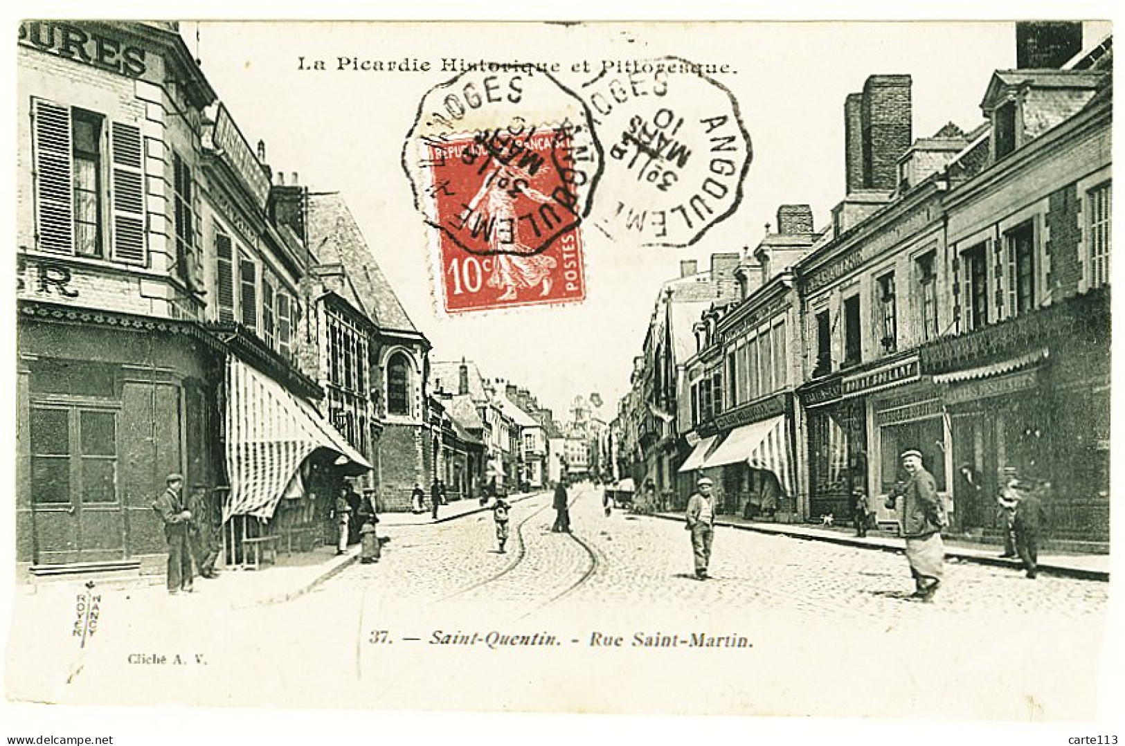 2 - B12183CPA - SAINT QUENTIN - Rue Saint Martin - Très Bon état - AISNE - Saint Quentin