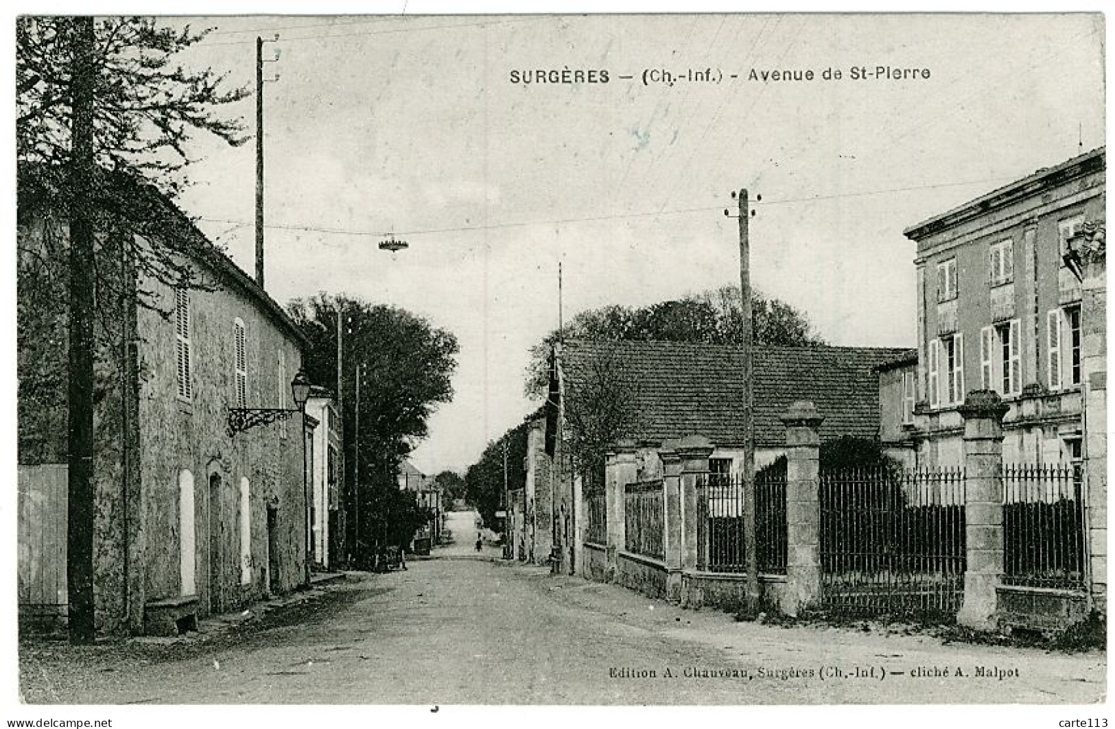 17 - B8154CPA - SURGERES - Avenue De Saint Pierre - Très Bon état - CHARENTE-MARITIME - Surgères