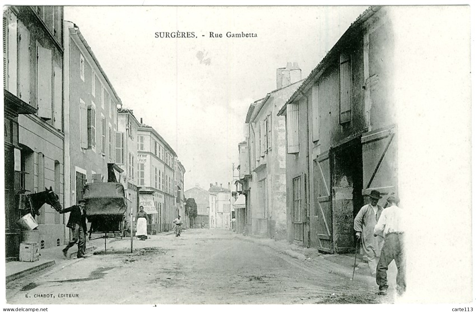 17 - B8152CPA - SURGERES - Rue Gambetta - Parfait état - CHARENTE-MARITIME - Surgères