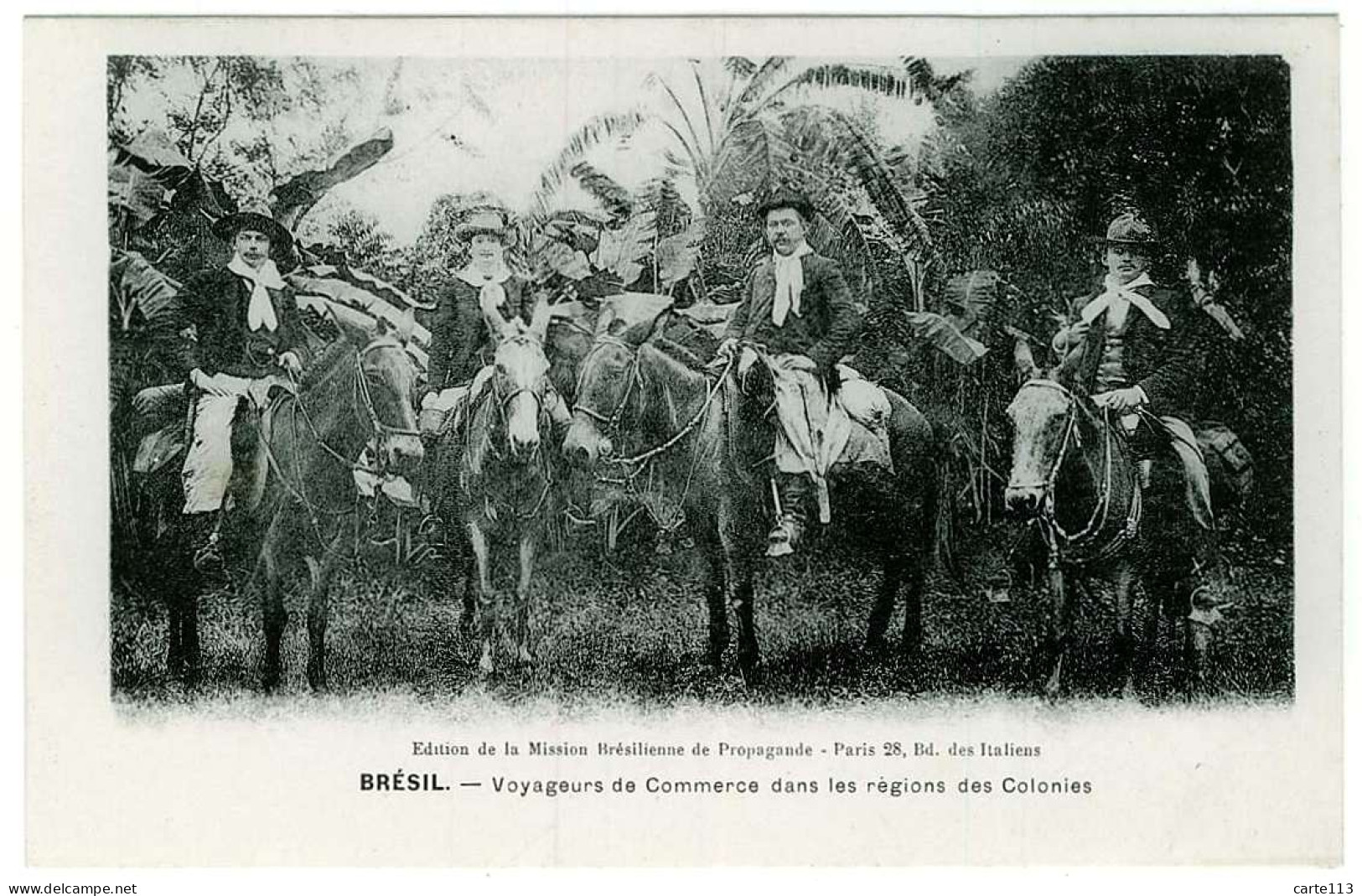 0 - T7203CPA - BRAZIL - BRESIL - Voyageurs De Commerce - Région Des Colonies - Parfait état - AMERIQUE - Altri & Non Classificati